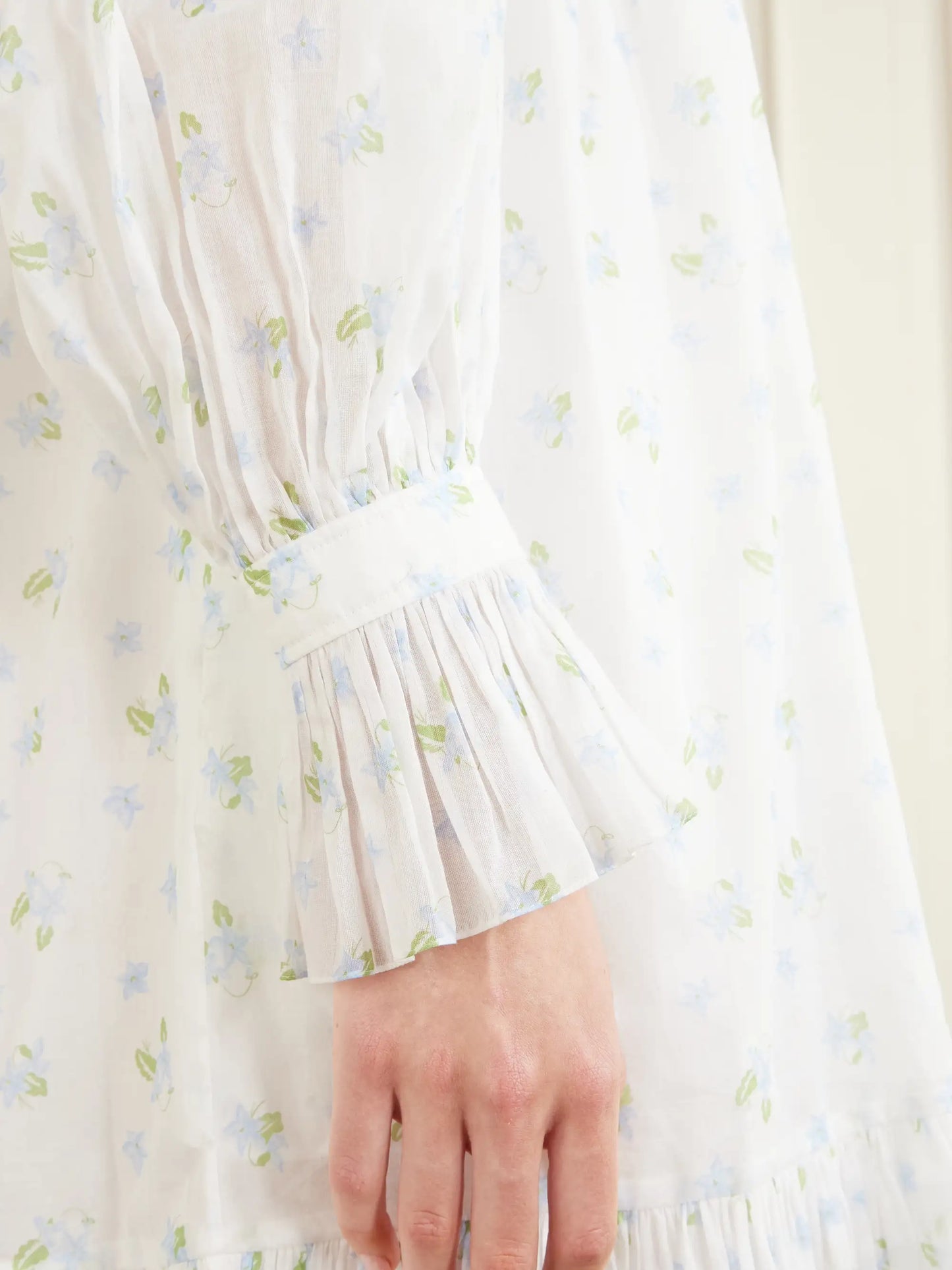 Ruffled Floral-print Cotton-voile Mini Dress