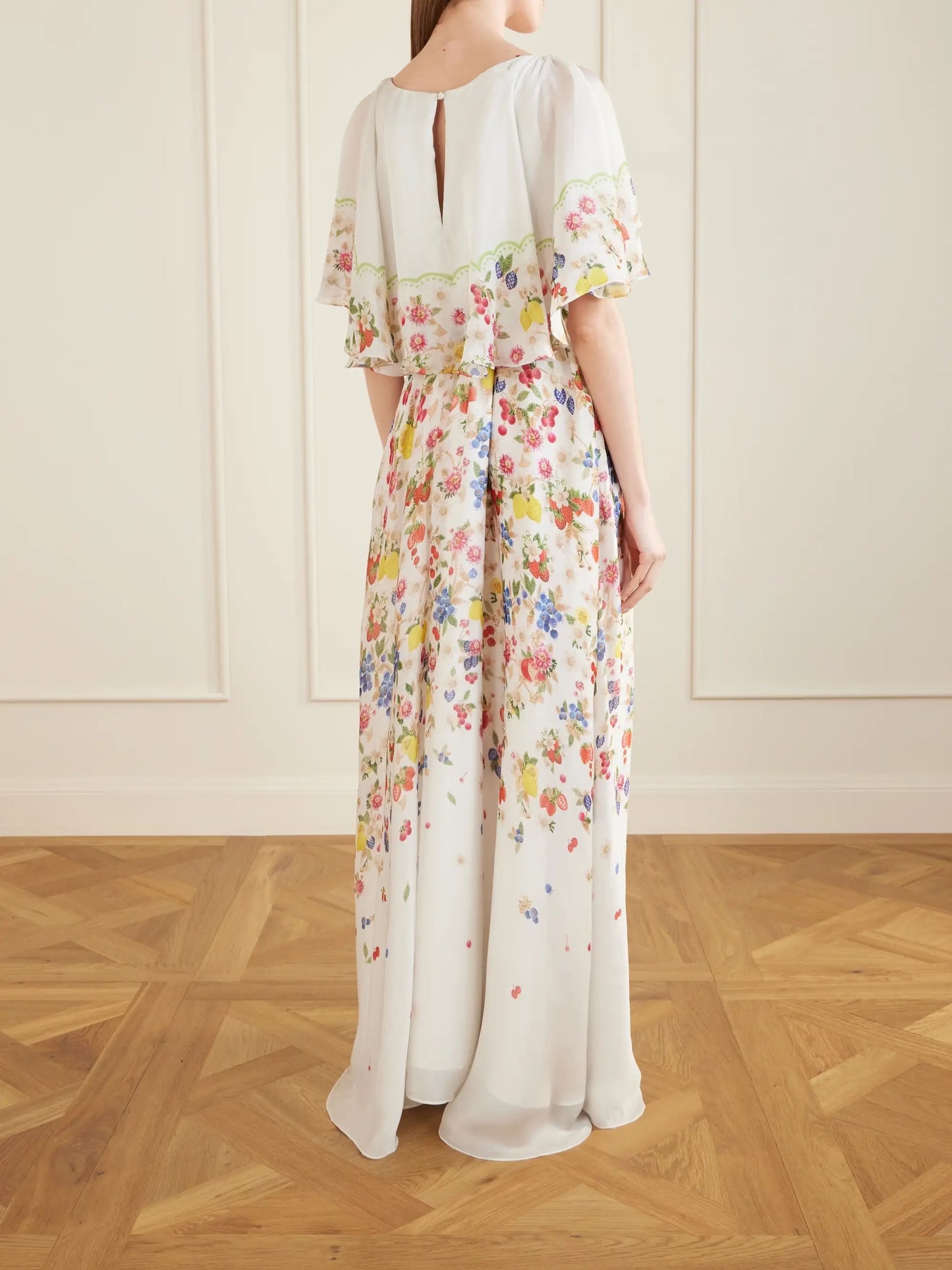 Floral-print Chiffon Maxi Dress