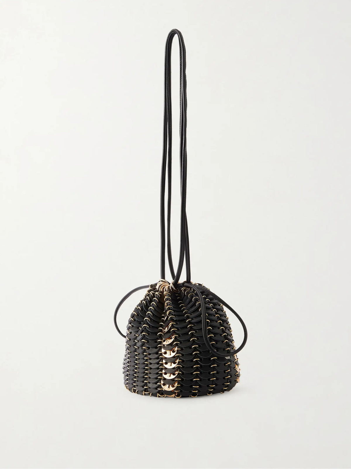 Bucket Flip Reversible Leather And Chainmail Shoulder Bag