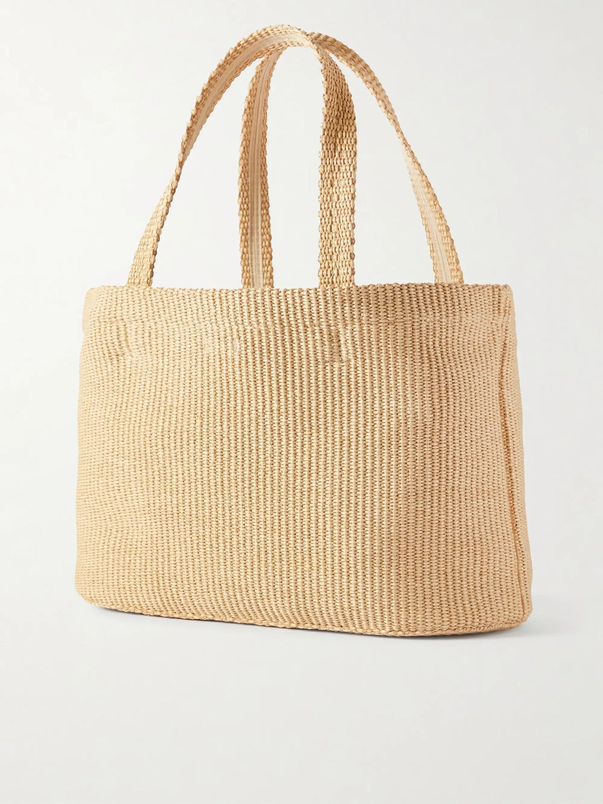 Avenue Logo-embroidered Woven Raffia Tote