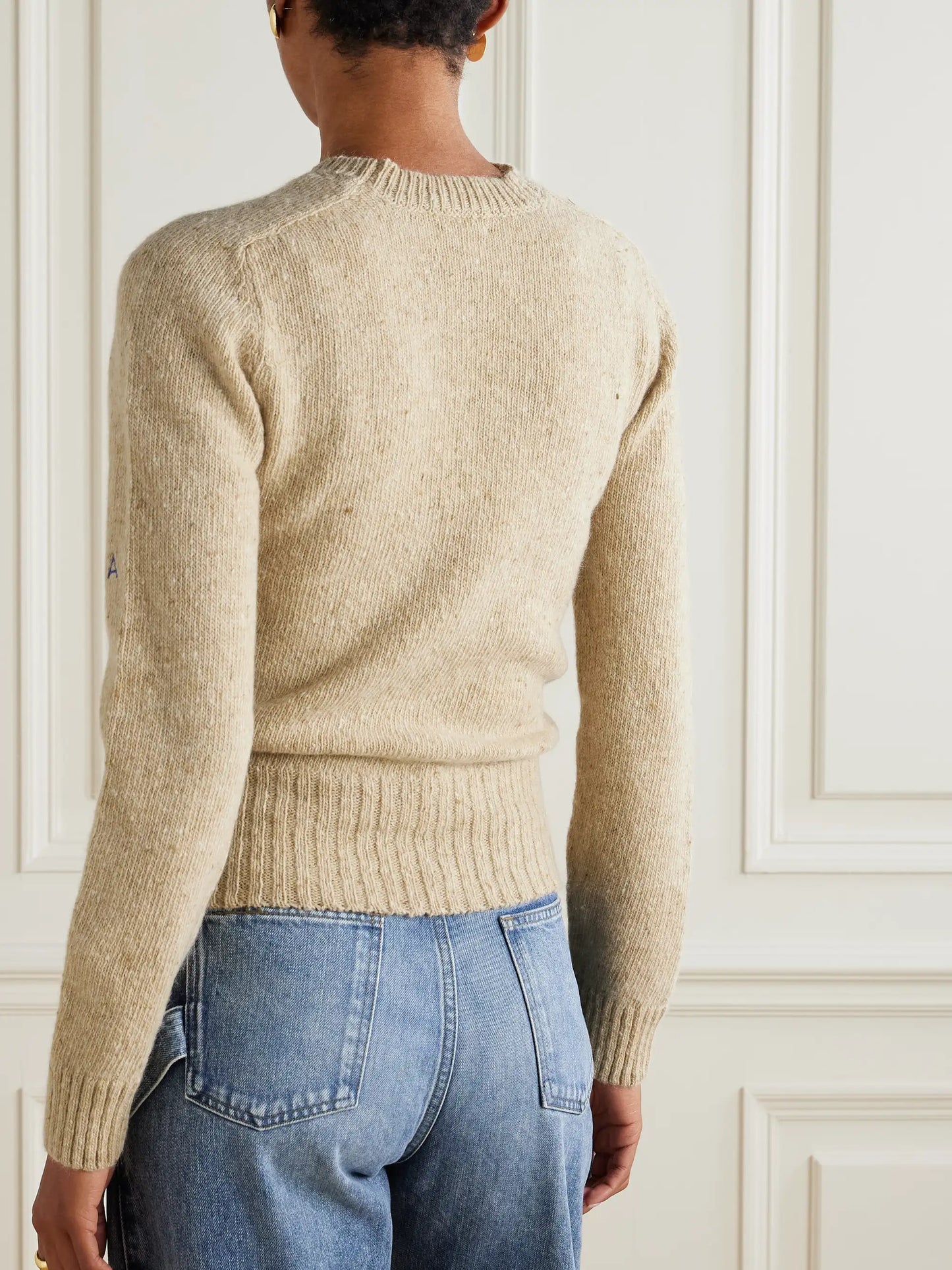 Embroidered Merino Wool And Mohair-blend Sweater