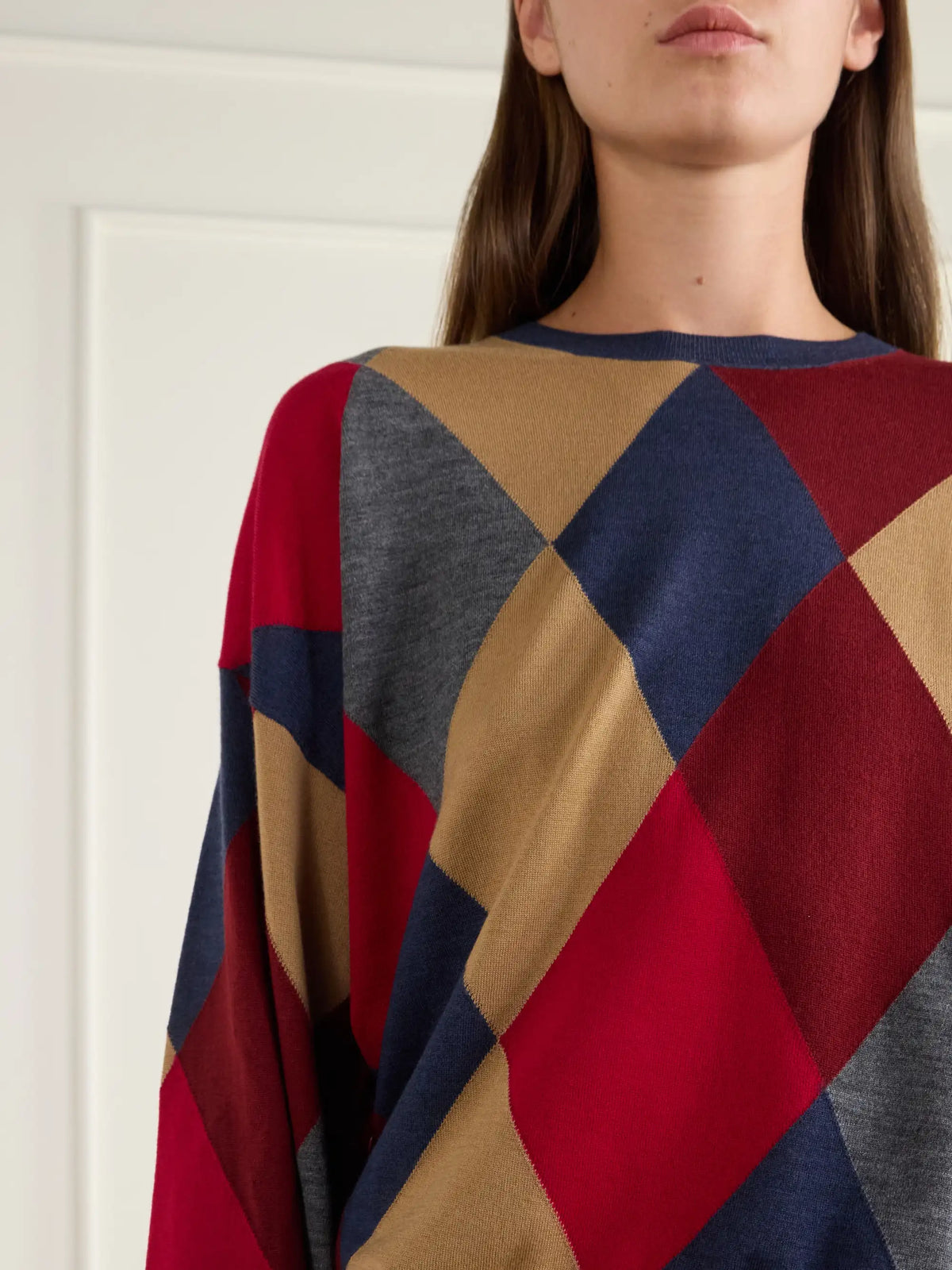 LESET James Argyle Merino Wool Sweater
