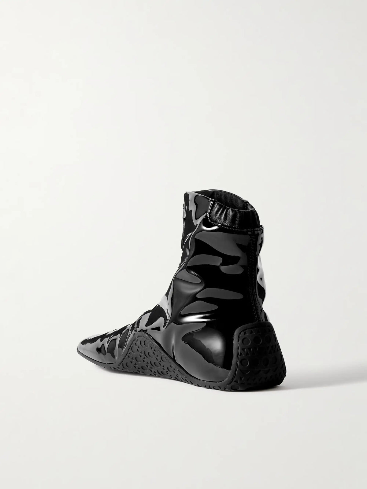 Glossed Ankle Boots