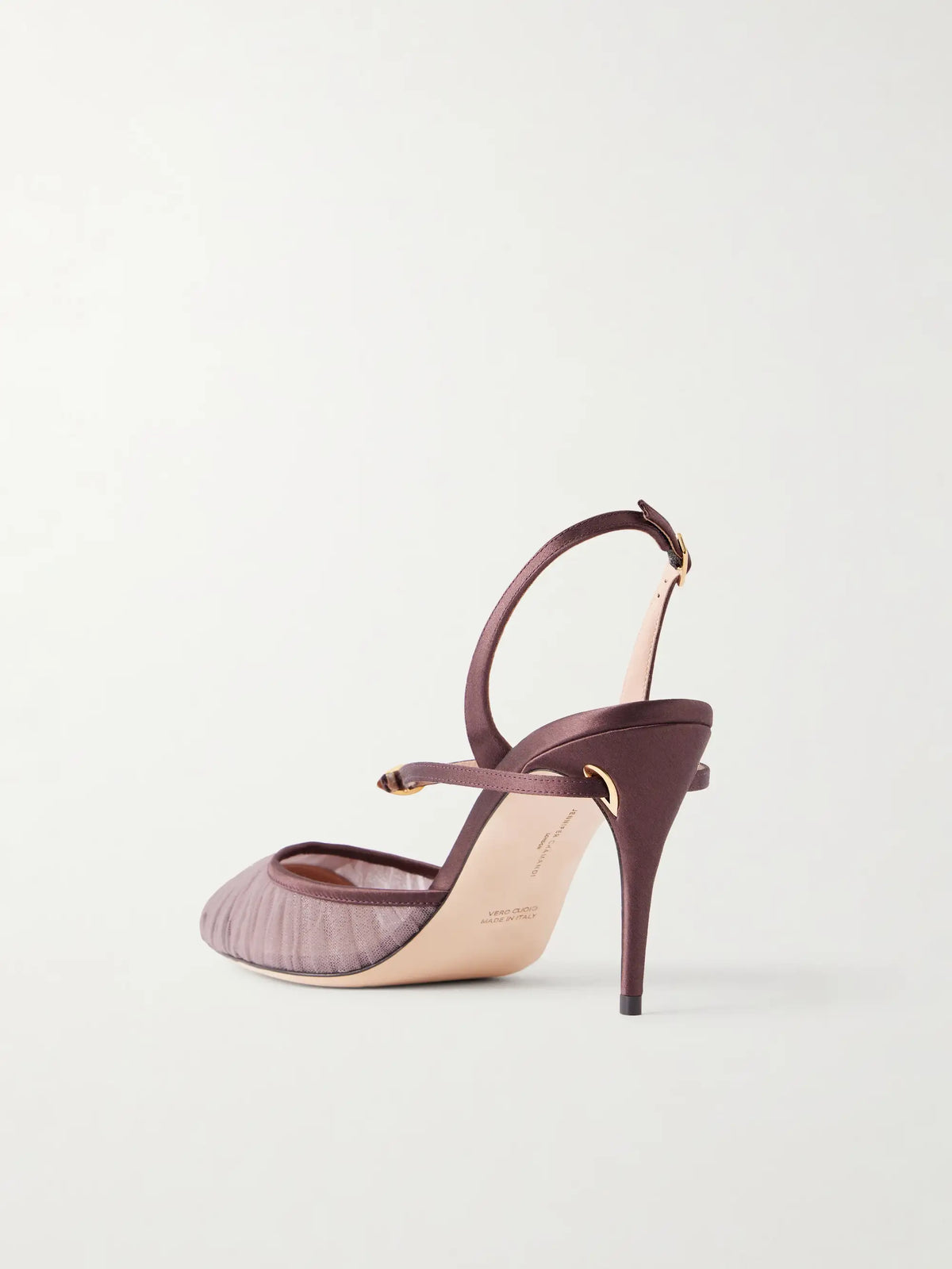 Vittorio 85 Satin-trimmed Tulle Slingback Pumps