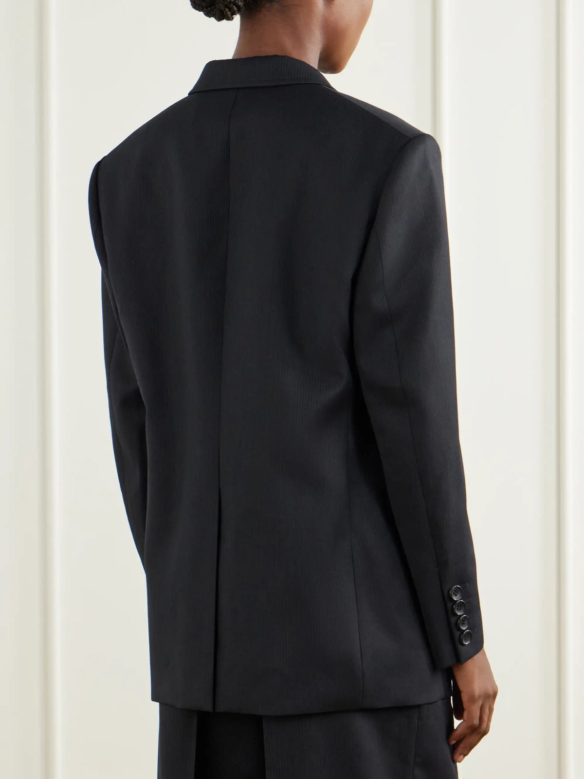 Junya Watanabe Pinstriped Wool-blend Double-breasted Blazer