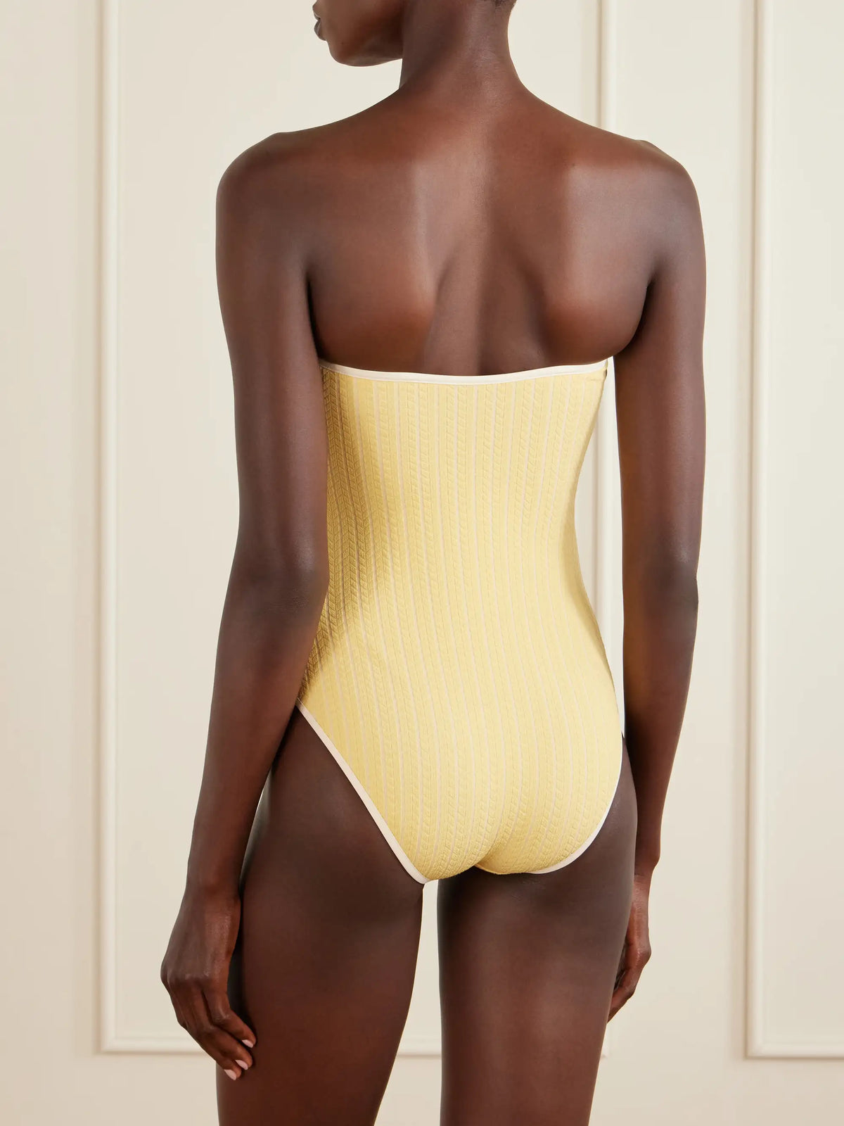 Eres Golden Cut-out Jacquard Swimsuit