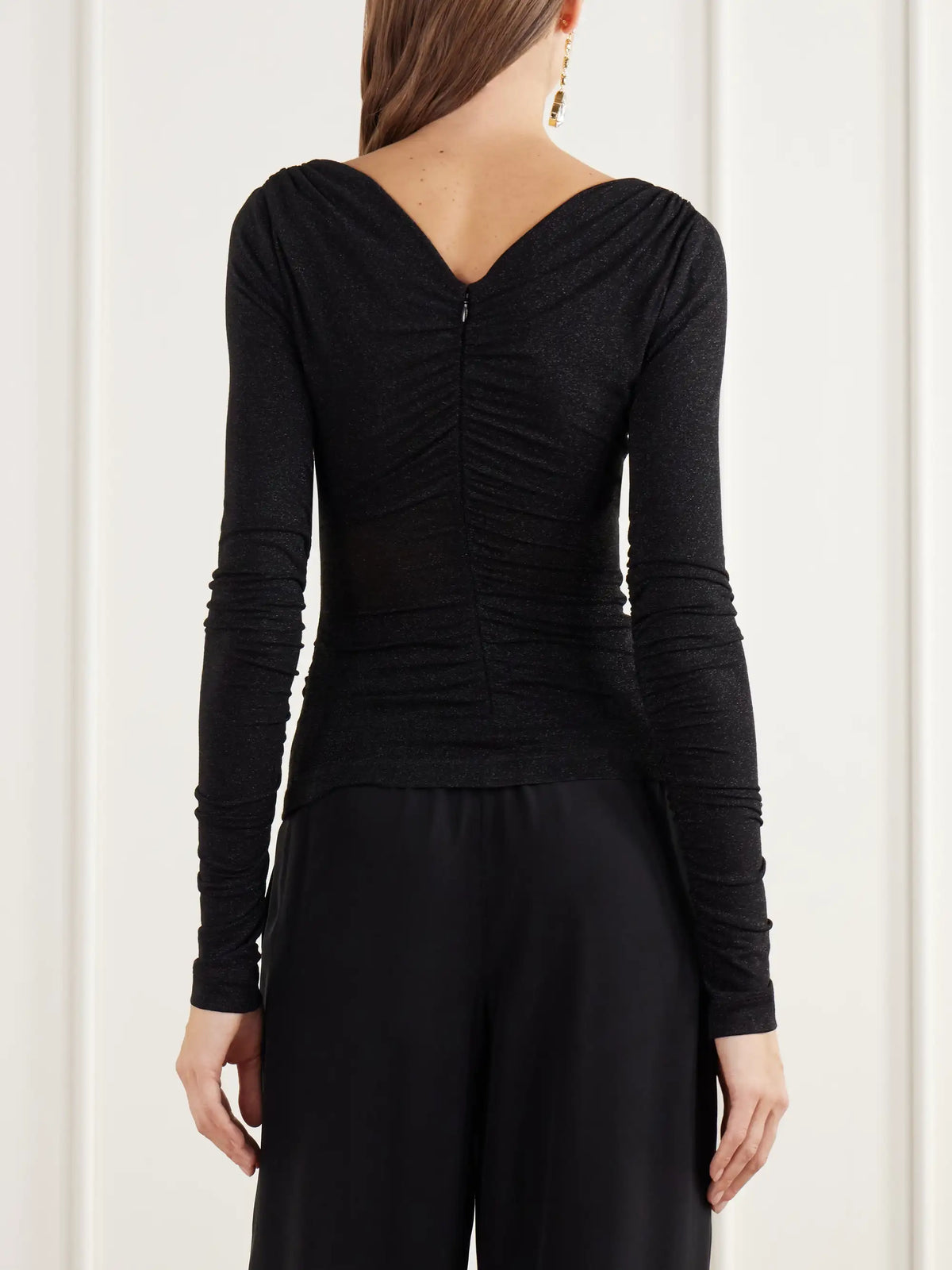 Dolce & Gabbana Ruched Stretch-knit Blouse
