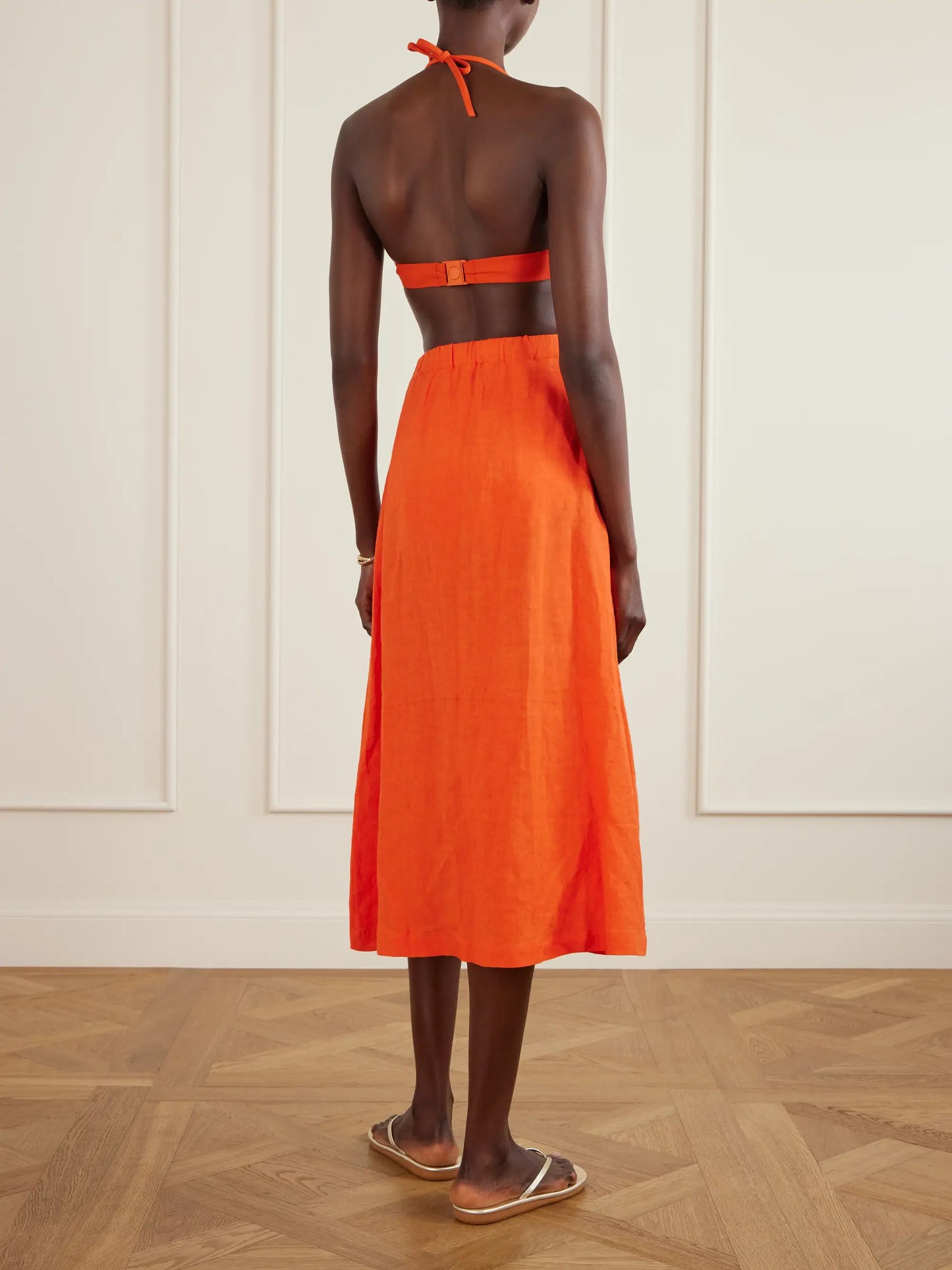 Amusante Linen Midi Skirt