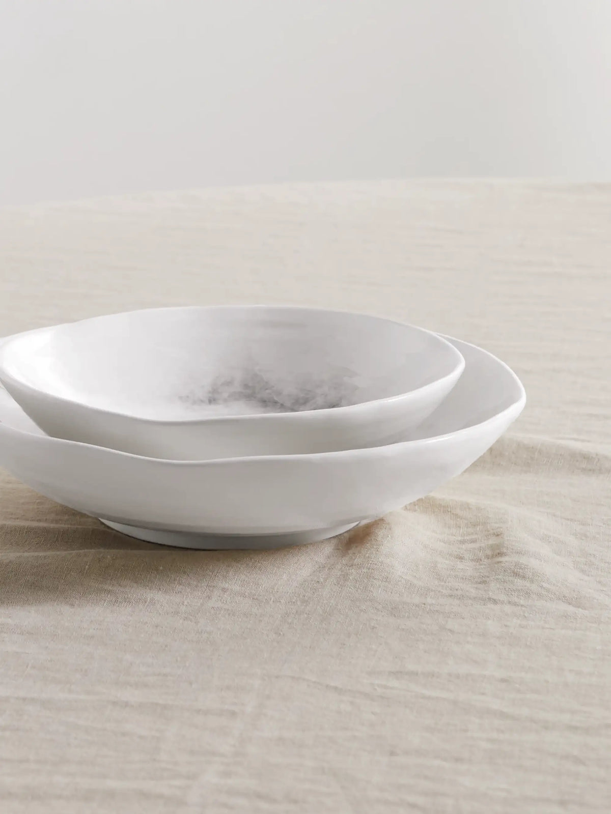 Set Of Two Glazed Ceramic Bowls