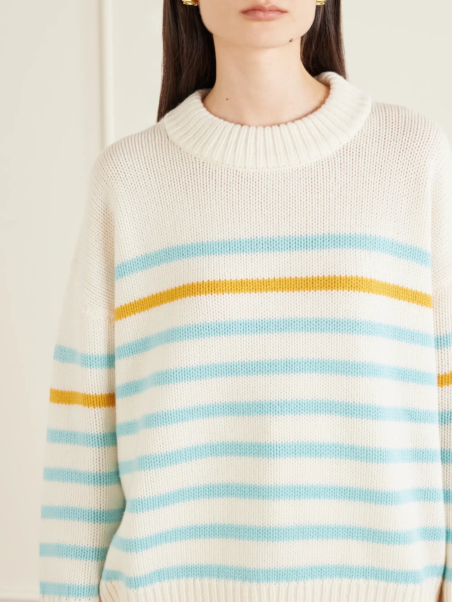 Marin Striped Wool And Cashmere-blend Sweater