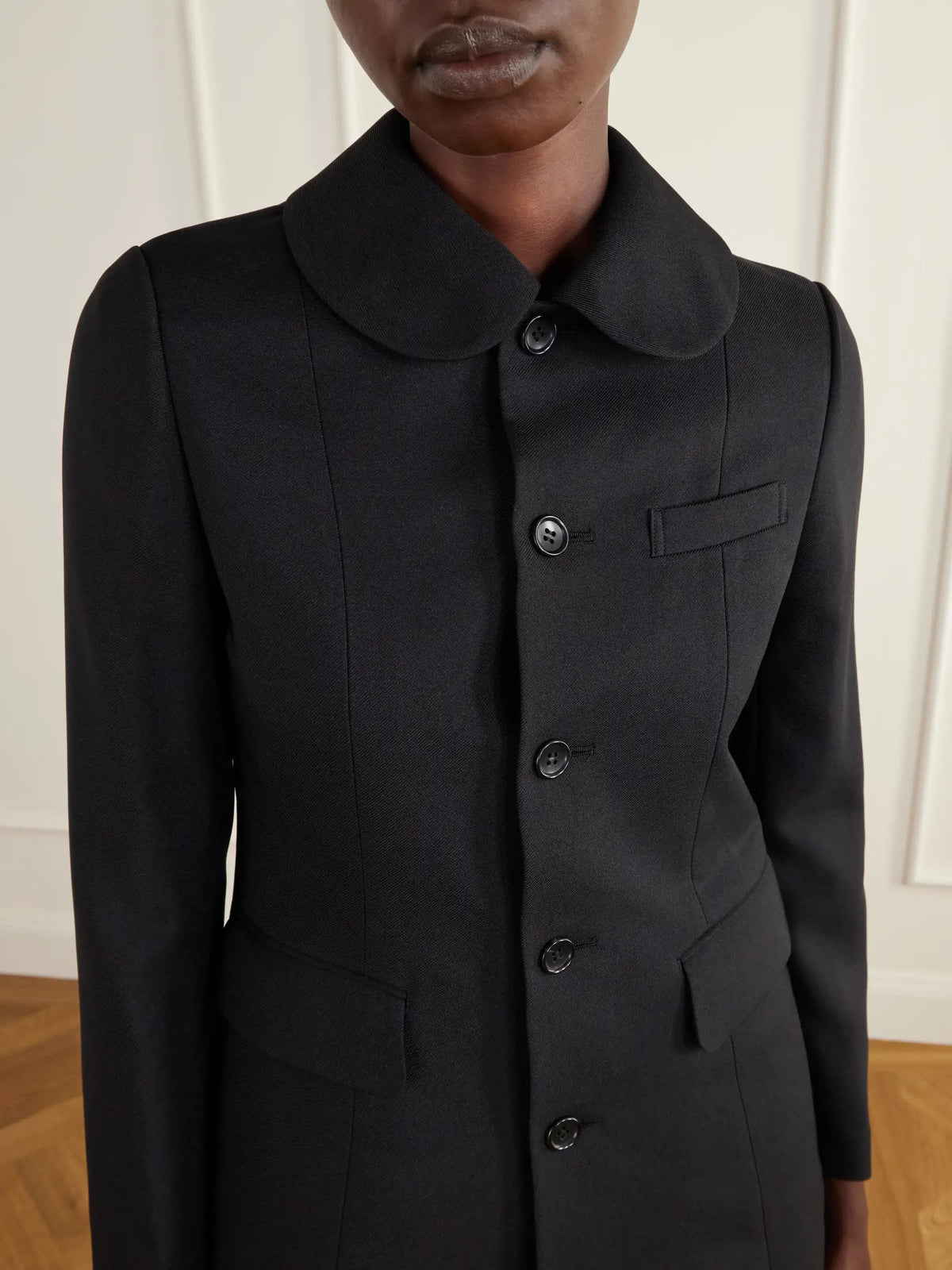 Comme des Garçons GIRL Tulle-trimmed Gabardine Coat