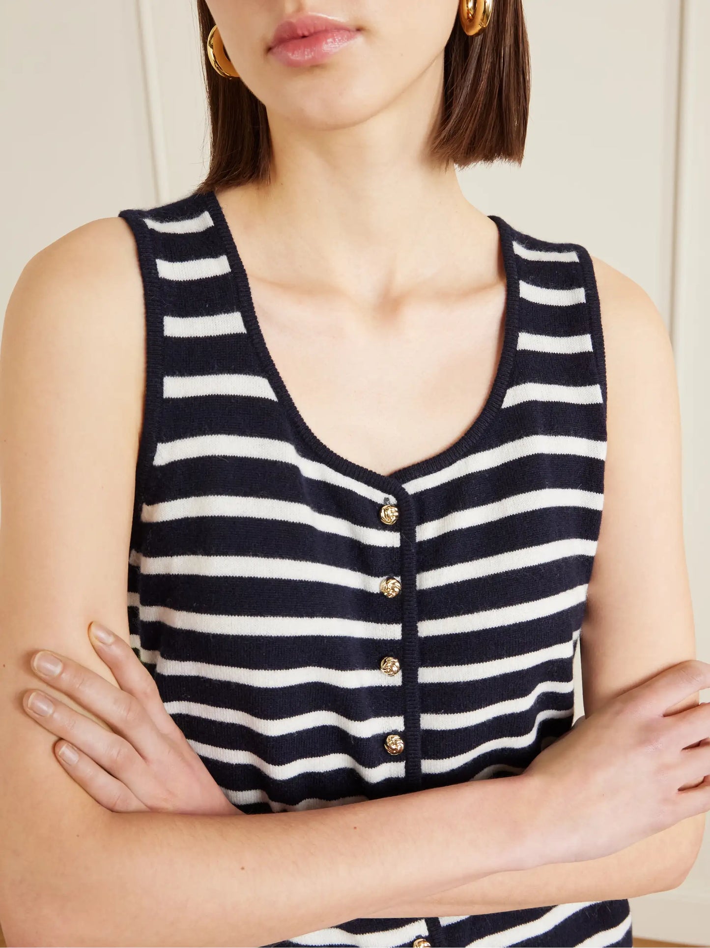Striped Cashmere Vest