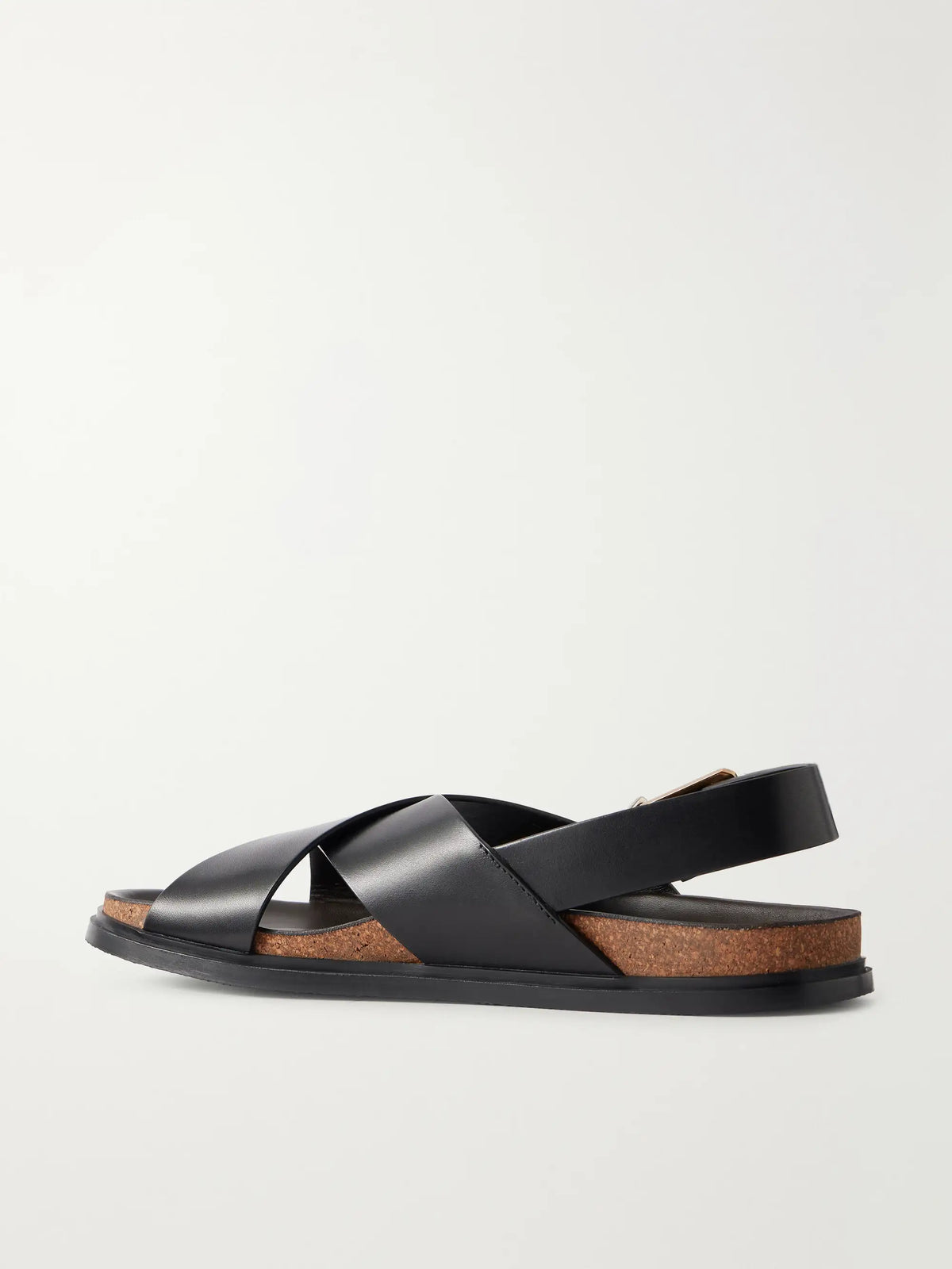 Buckle Calf Leather Flat Sandals