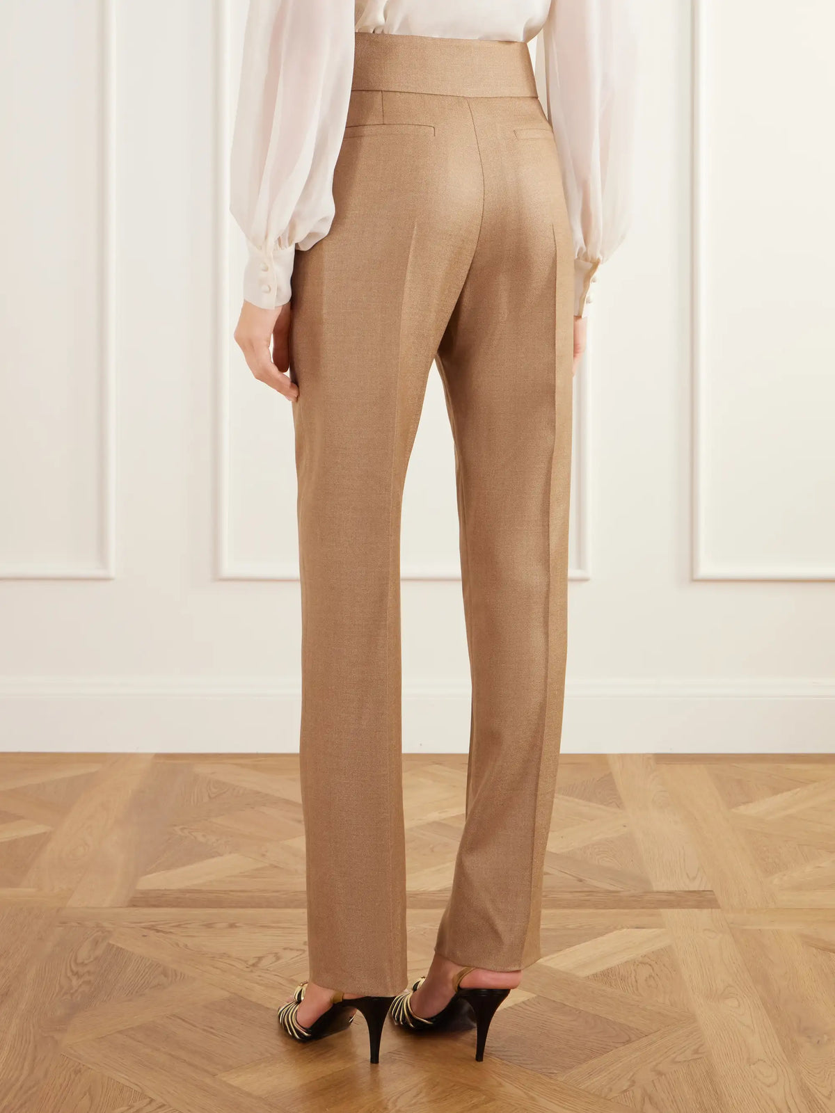 Valentino Garavani Wool And Silk-blend Straight-leg Pants