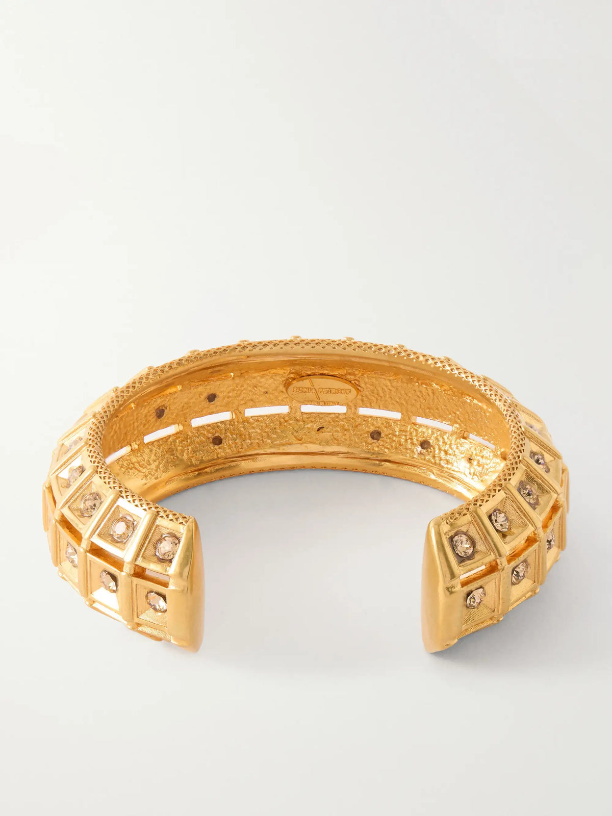 Lobster Vibe Gold-plated Crystal Cuff