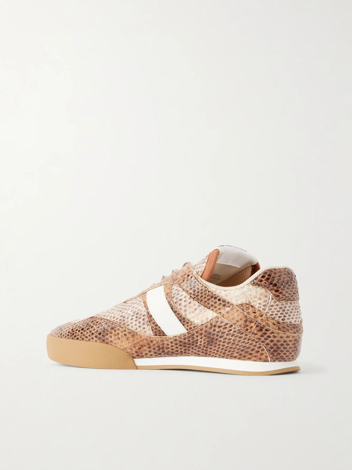 Kick Snake-effect Leather Low Top Sneakers