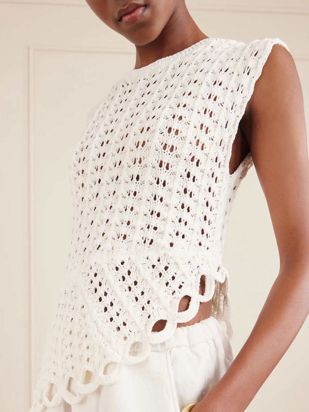 Loulou de Saison Saez Crocheted Top