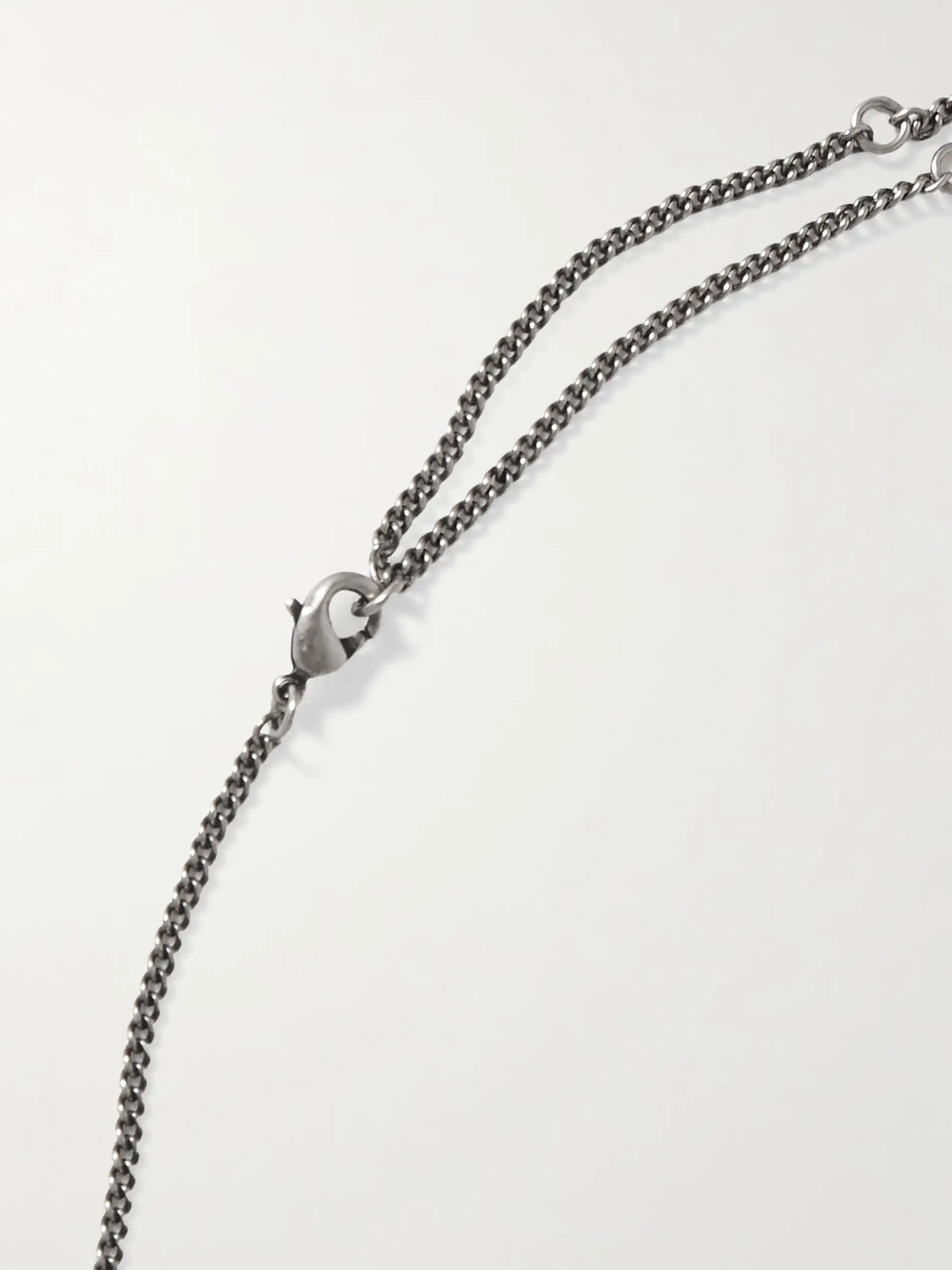 Personal Brush Silver-tone And Horse Hair Necklace