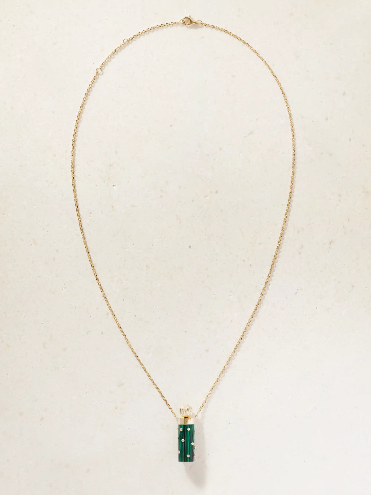 Yvonne Léon Petit Vase 9-karat Gold, Malachite And Diamond Necklace