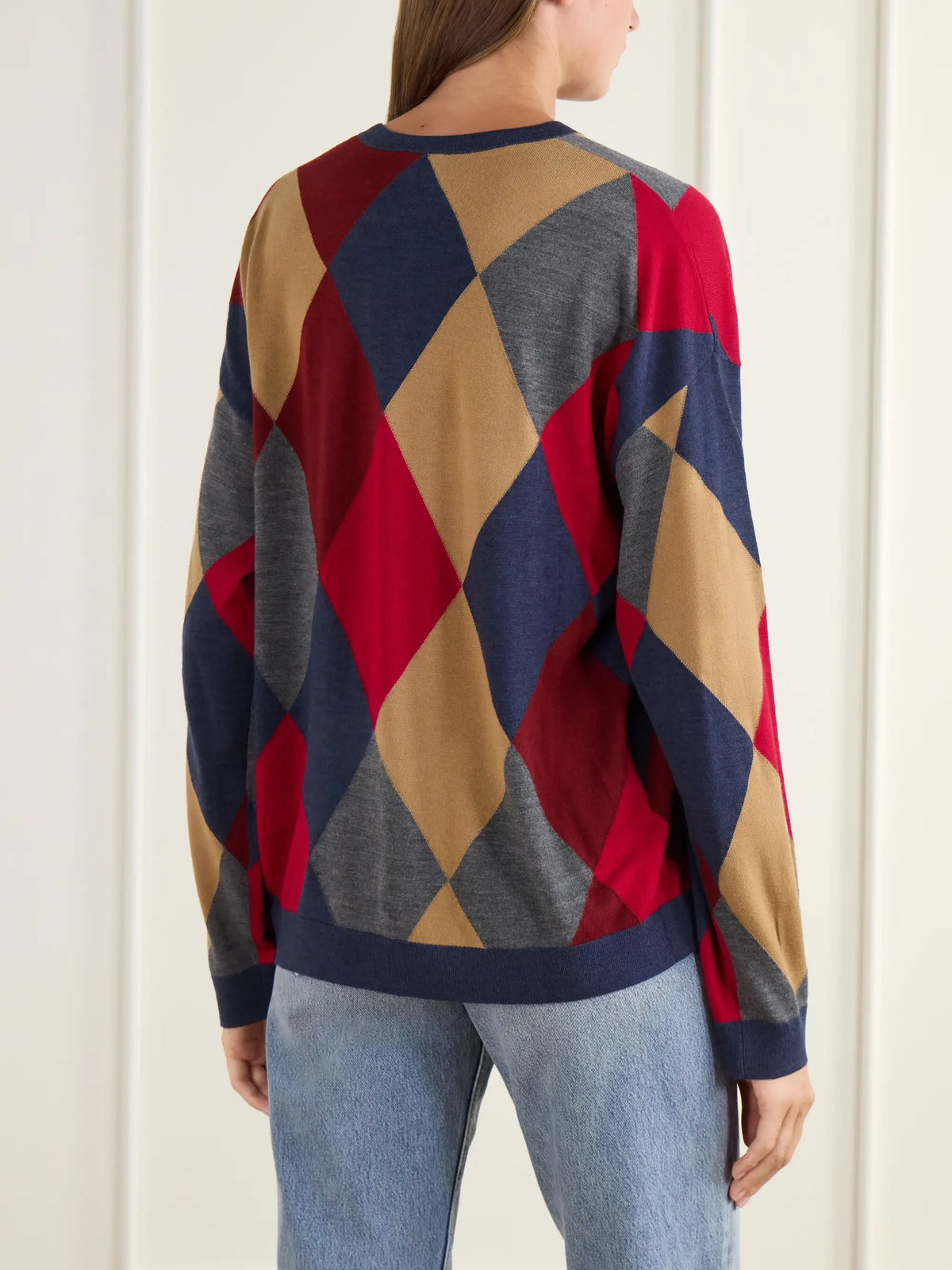 LESET James Argyle Merino Wool Sweater