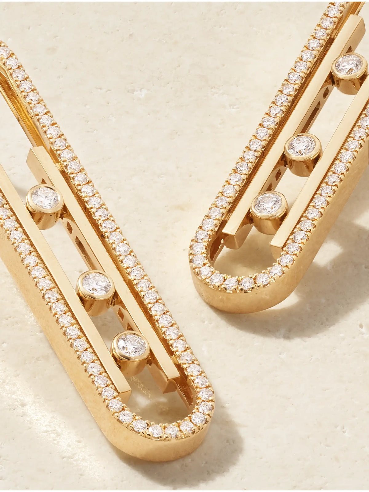 Move 10th 18-karat Gold Diamond Earrings