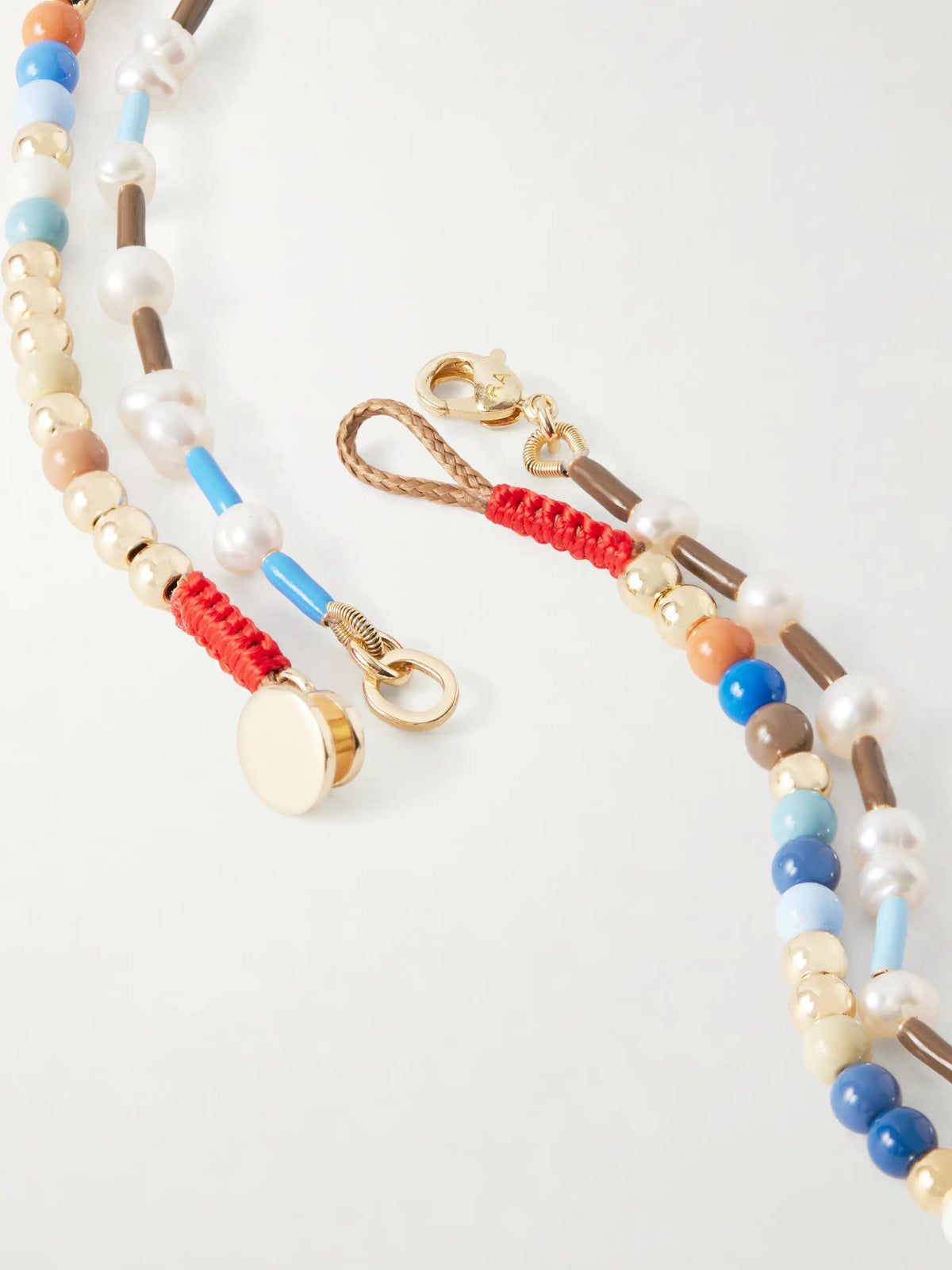 Happy Baby Gold-tone And Multi-stone Beaded Necklace