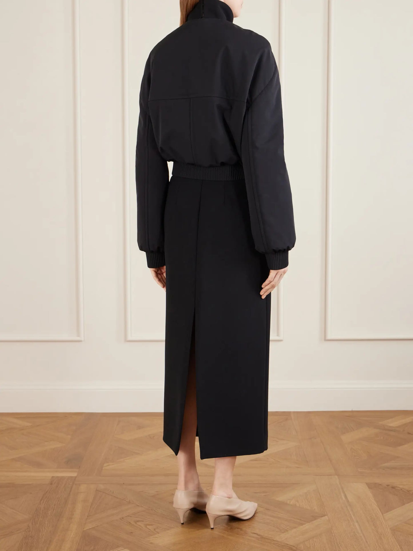 Cordan Cropped Shell Bomber Jacket