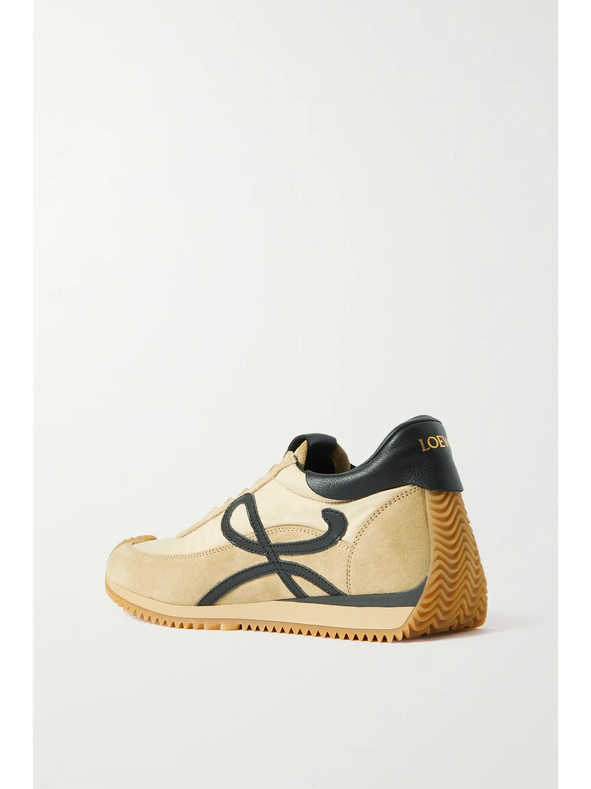 Flow Logo-appliquéd Shell, Leather And Suede Sneakers