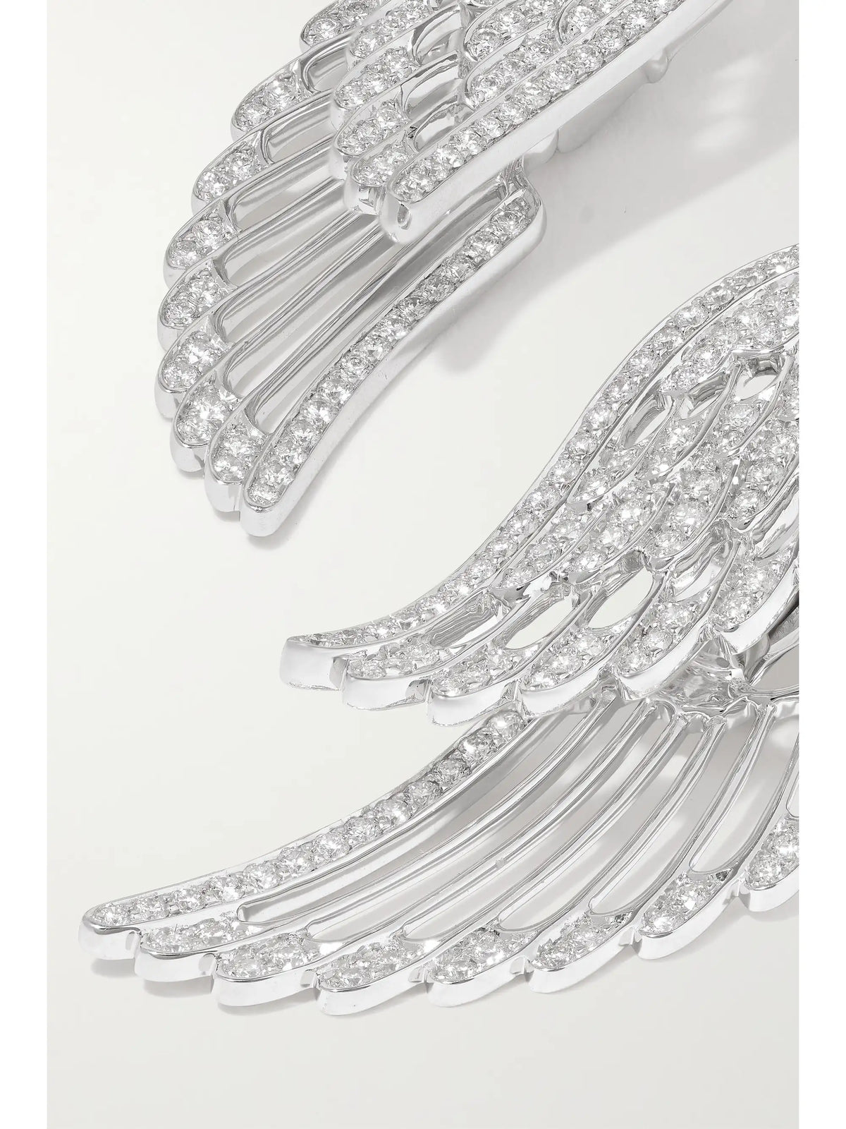 Wings Embrace 18-karat White Gold Diamond Earrings