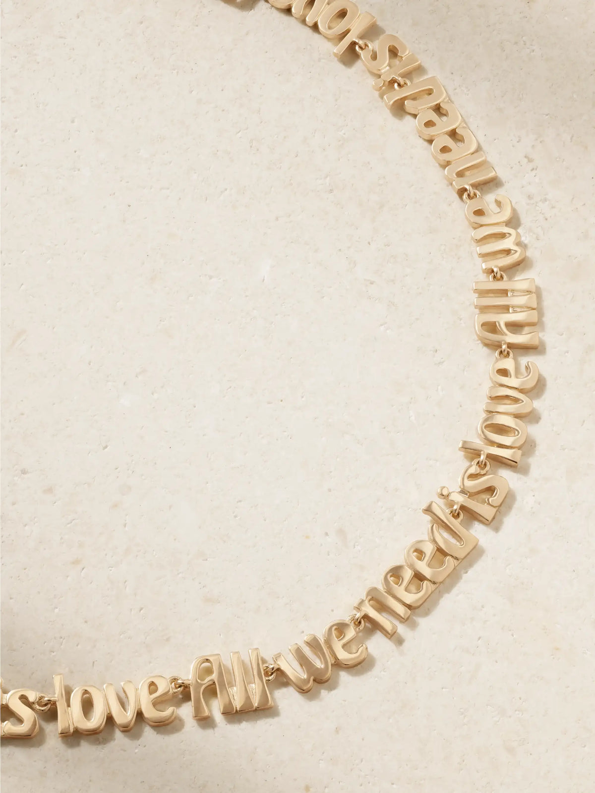 All We Need Is Love 18-karat Gold Diamond Necklace