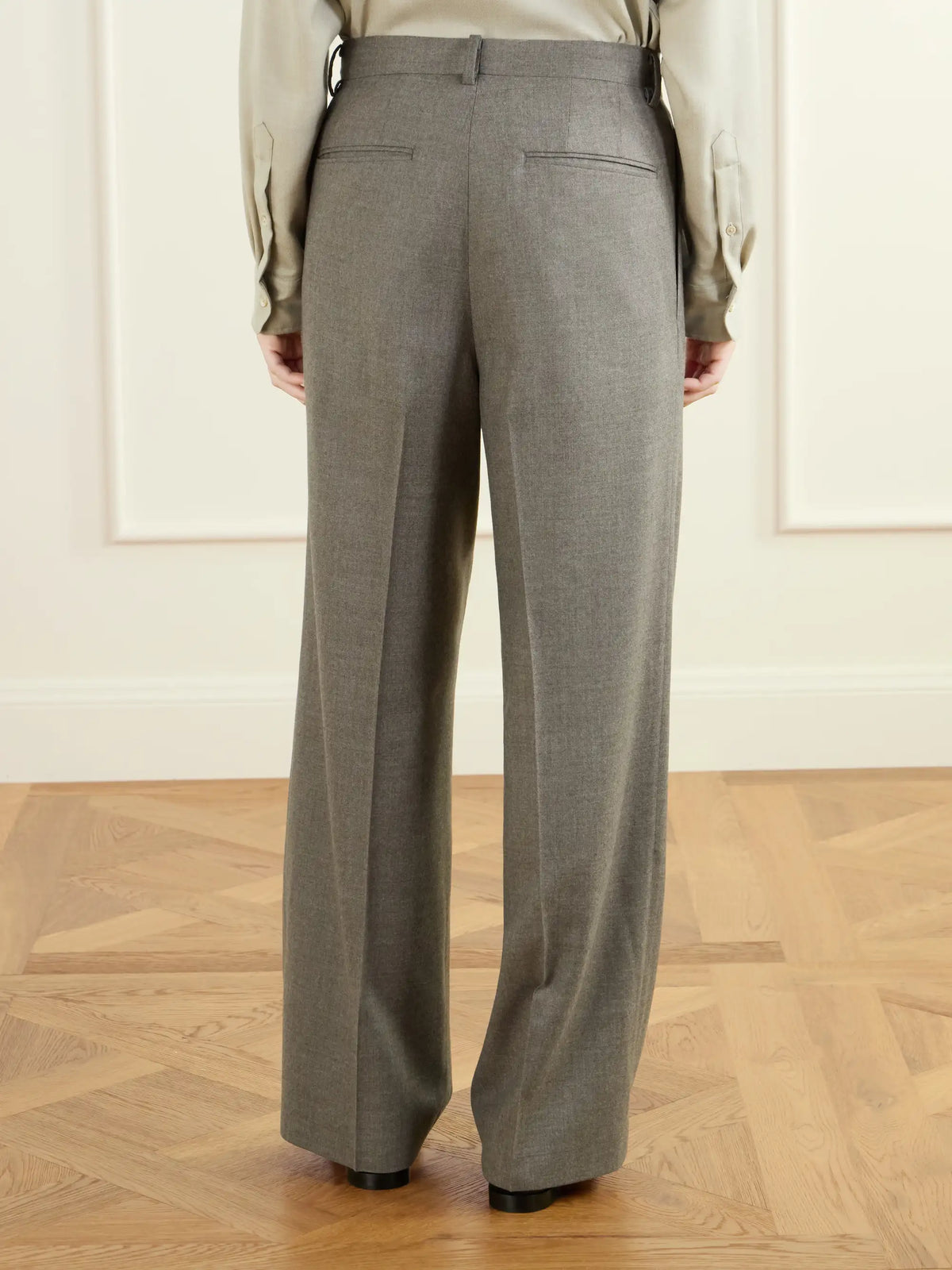 Auralee Pleated Wool Straight-leg Pants