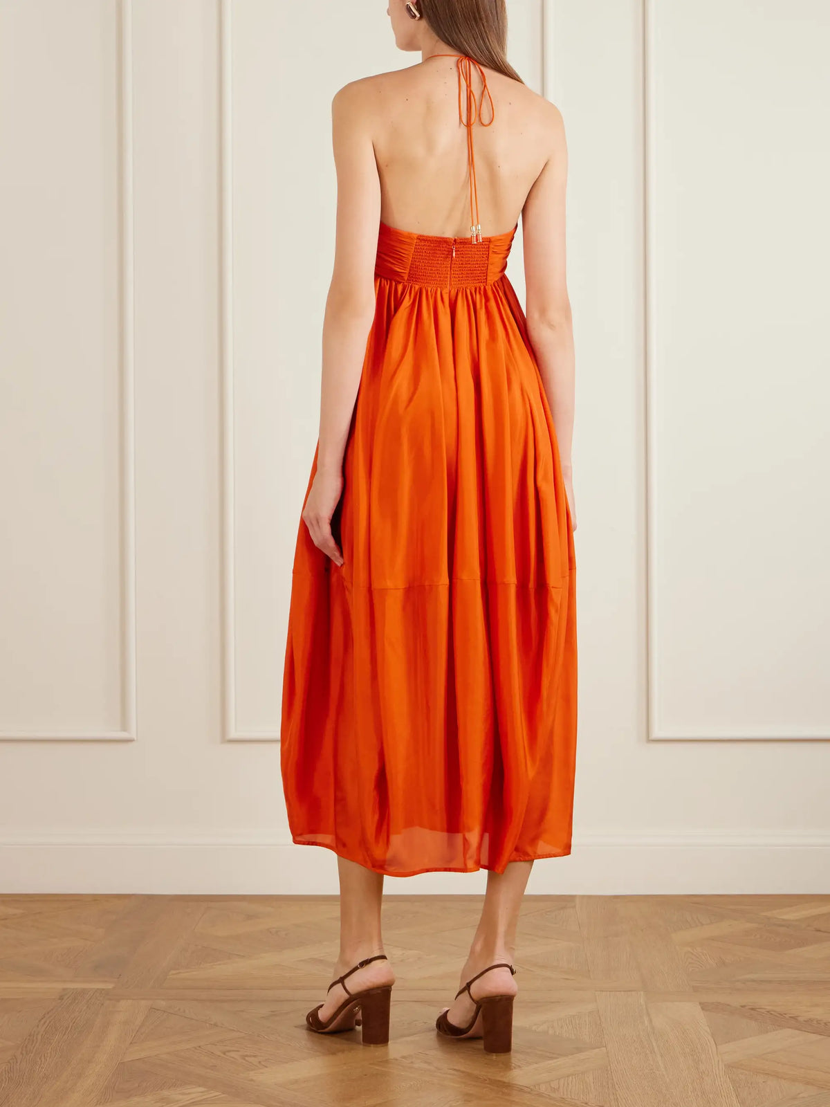 Mahon Silk Halterneck Maxi Dress