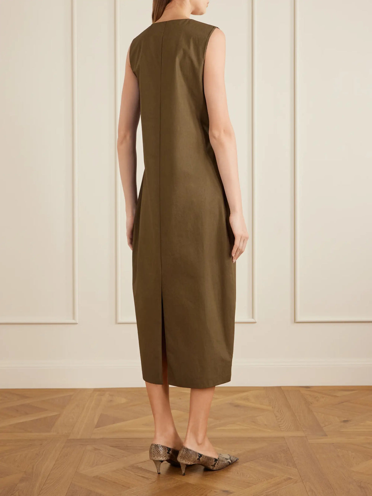 KHAITE Regi Organic Cotton Midi Dress