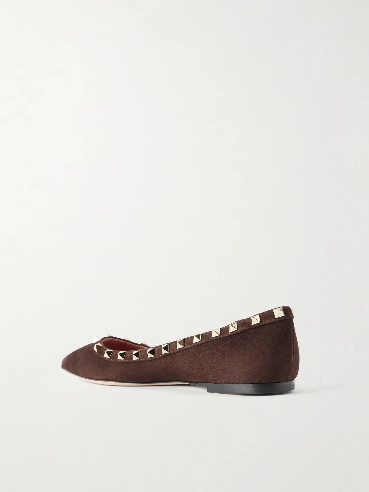 Rockstud Suede Ballet Flats