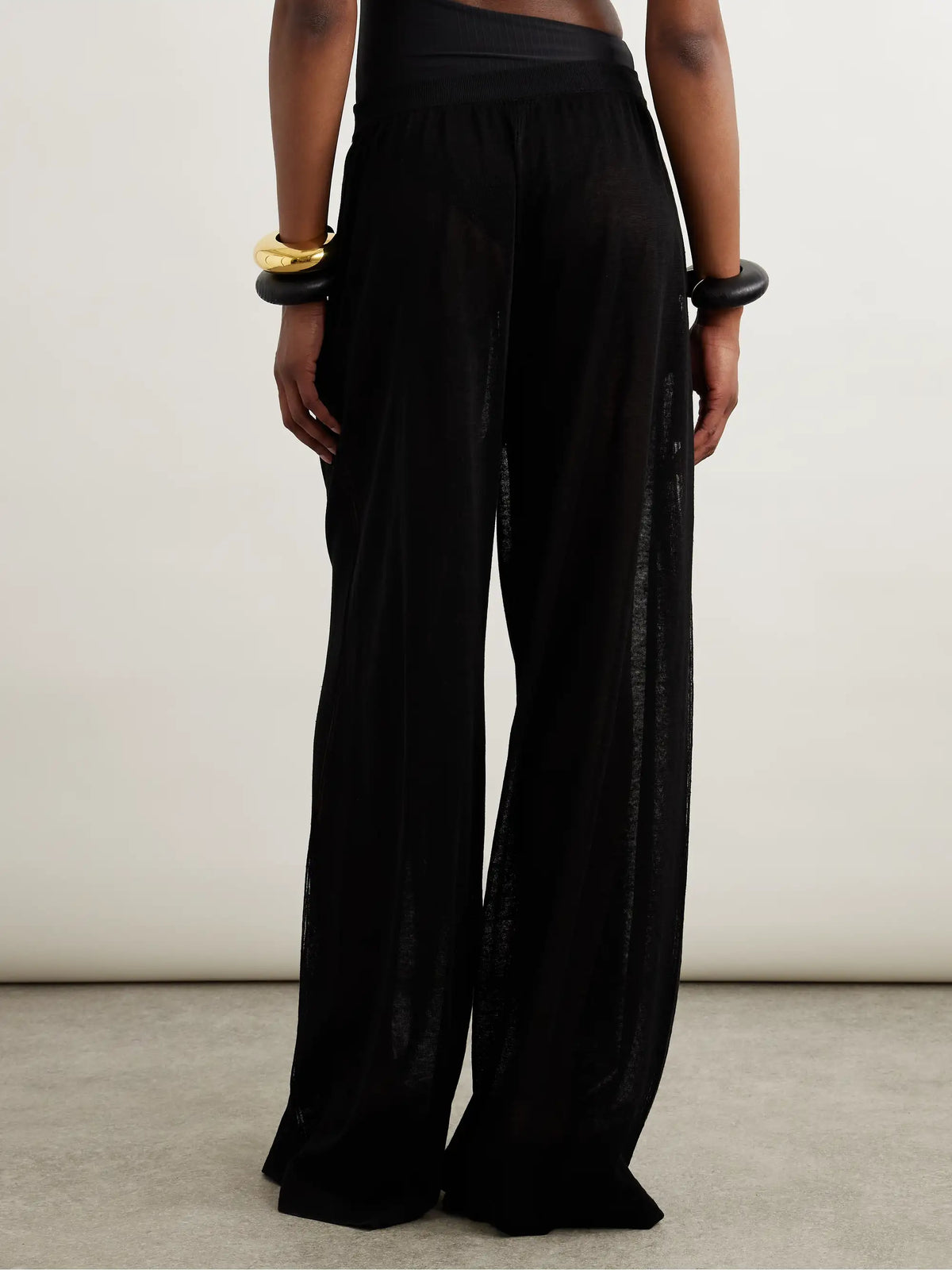 Linen And Silk-blend Wide-leg Pants