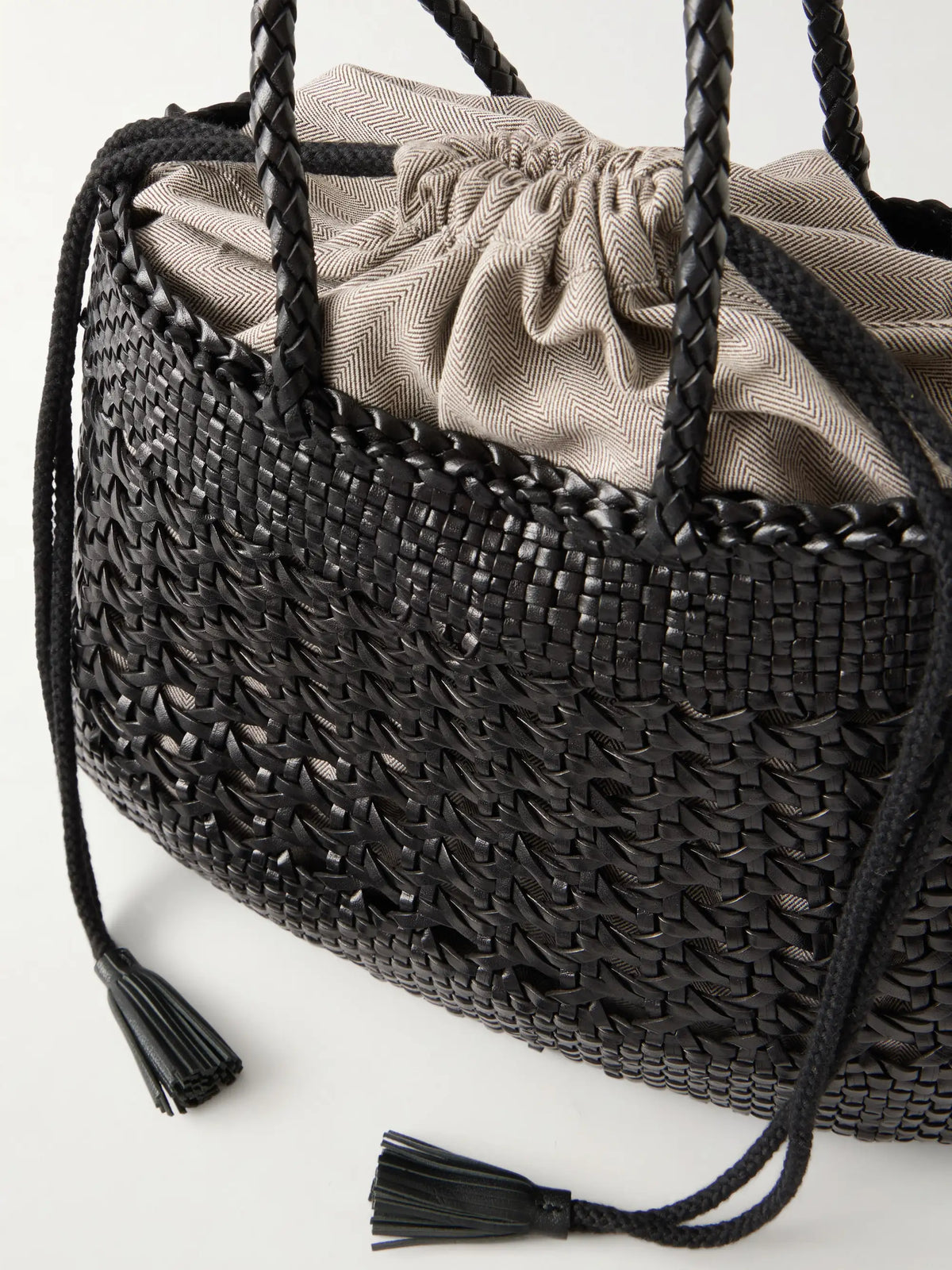 Santa Cano Woven Leather Tote Bag