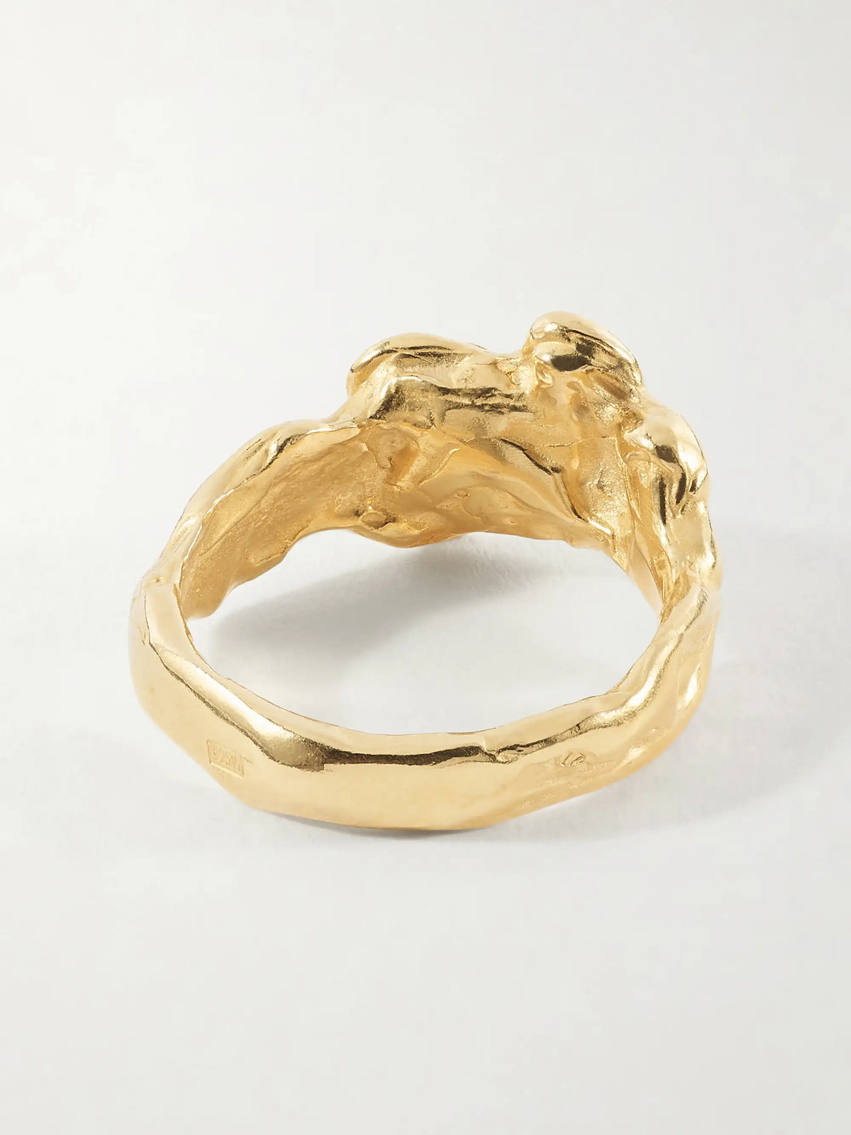 Ola Gold-plated Sterling Silver And Smoky Quartz Ring