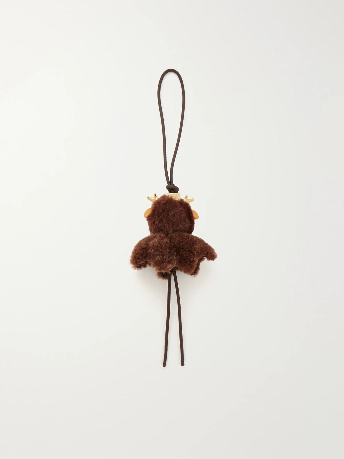 Fawnie Leather-trimmed Shearling, Acetate And Gold-tone Bag Charm