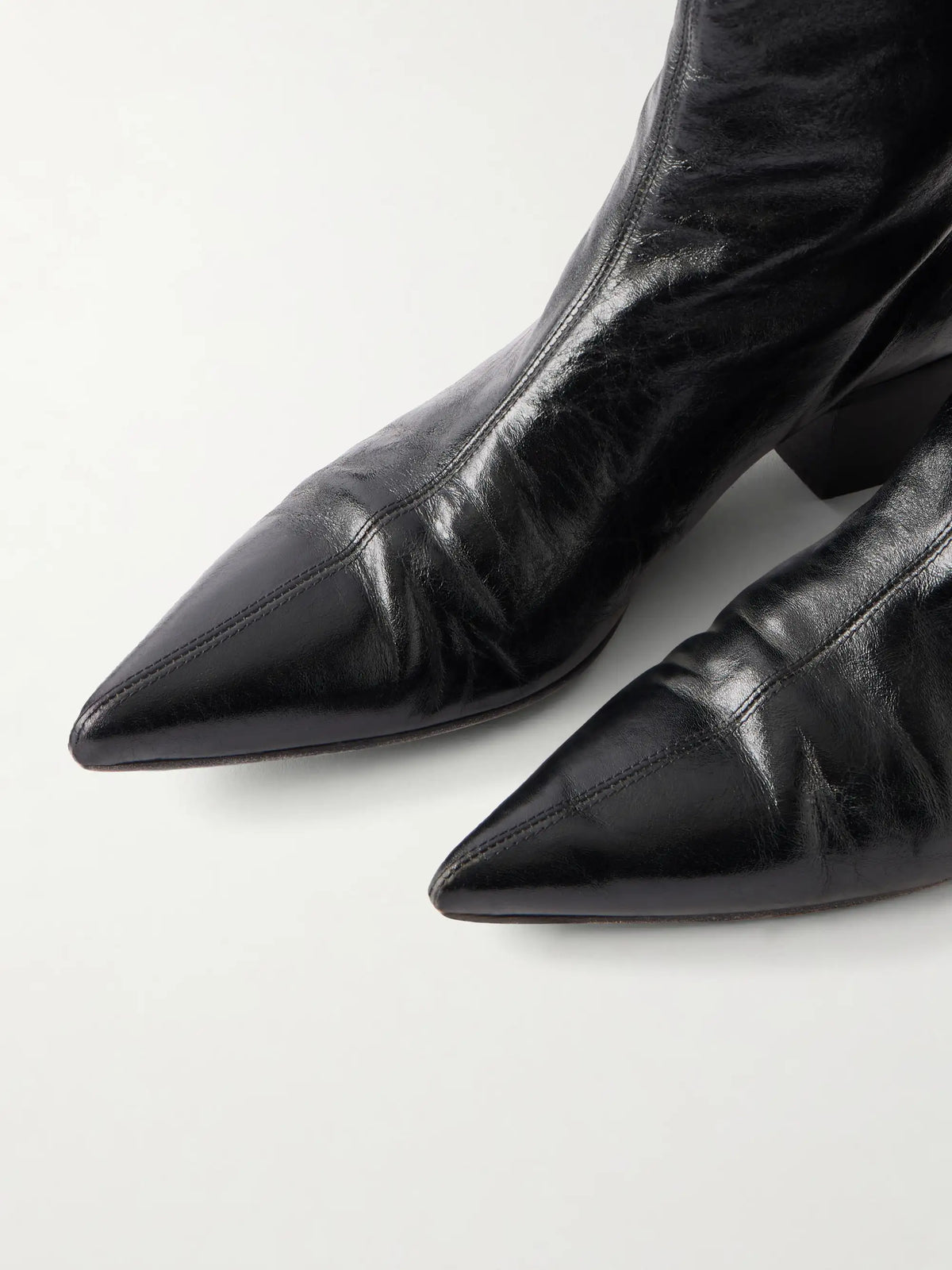 Andee Crinkled-leather Ankle Boots
