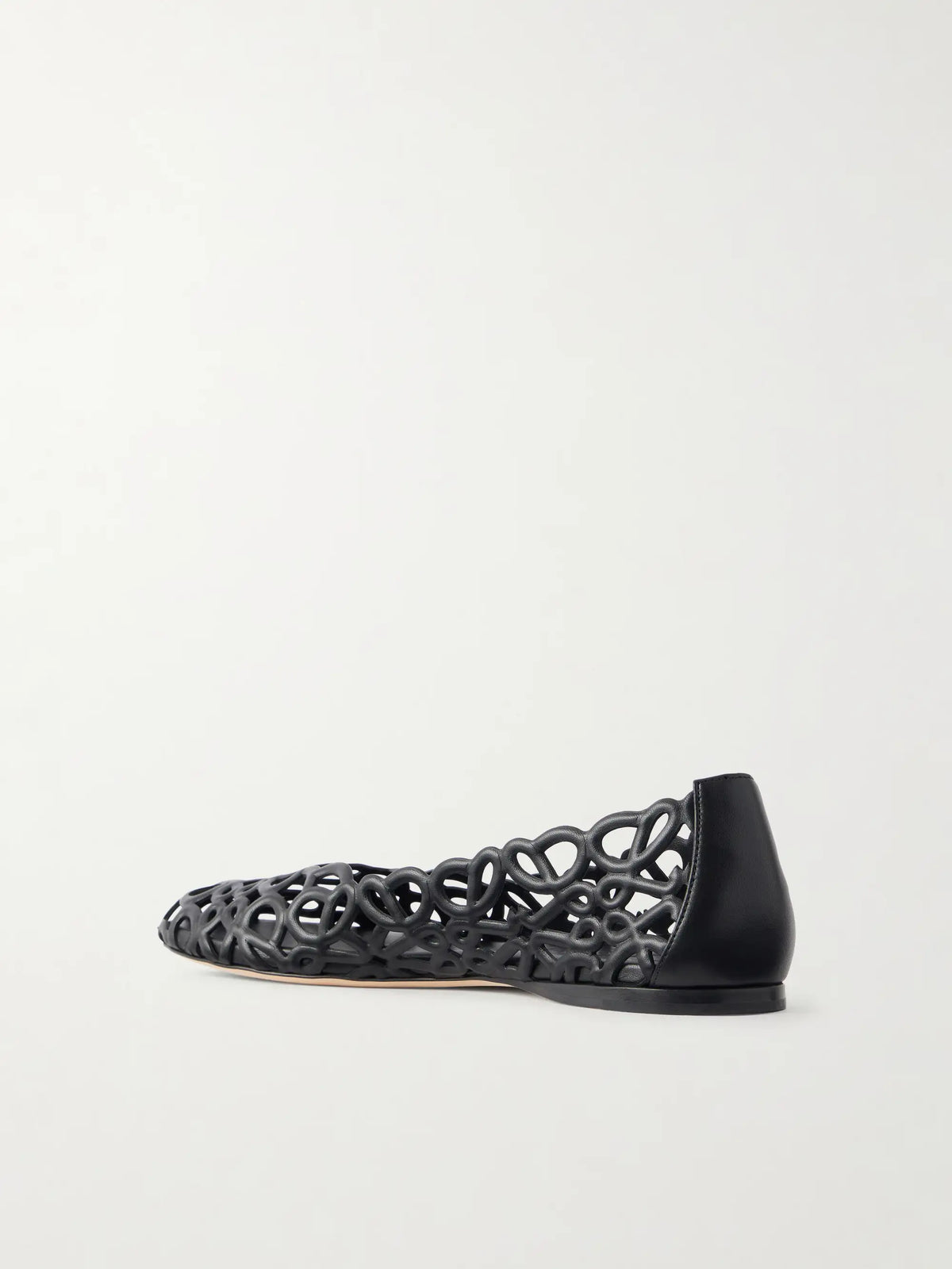 Petal Anagram Leather Ballet Flats