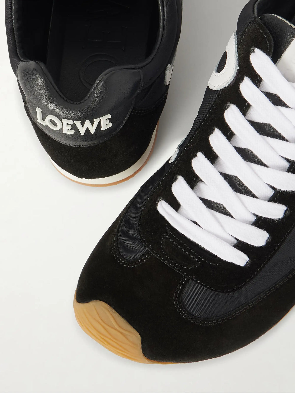 Ballet Runner 2.0 Logo-appliquéd Leather, Shell And Suede Sneakers