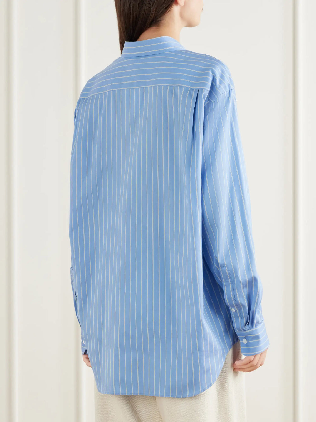 Auralee Striped Cotton And Silk-blend Shirt