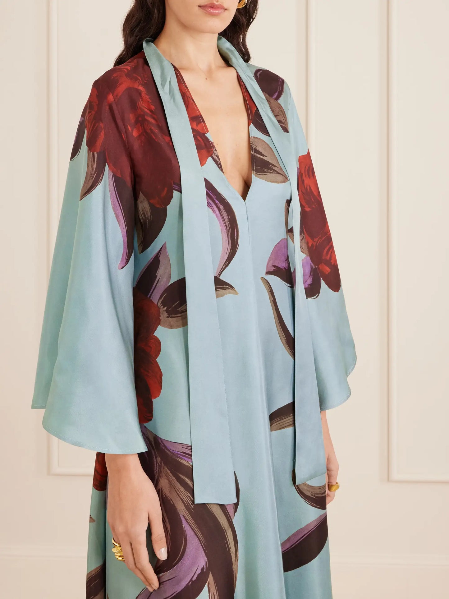 Magnifico Printed Silk Maxi Dress