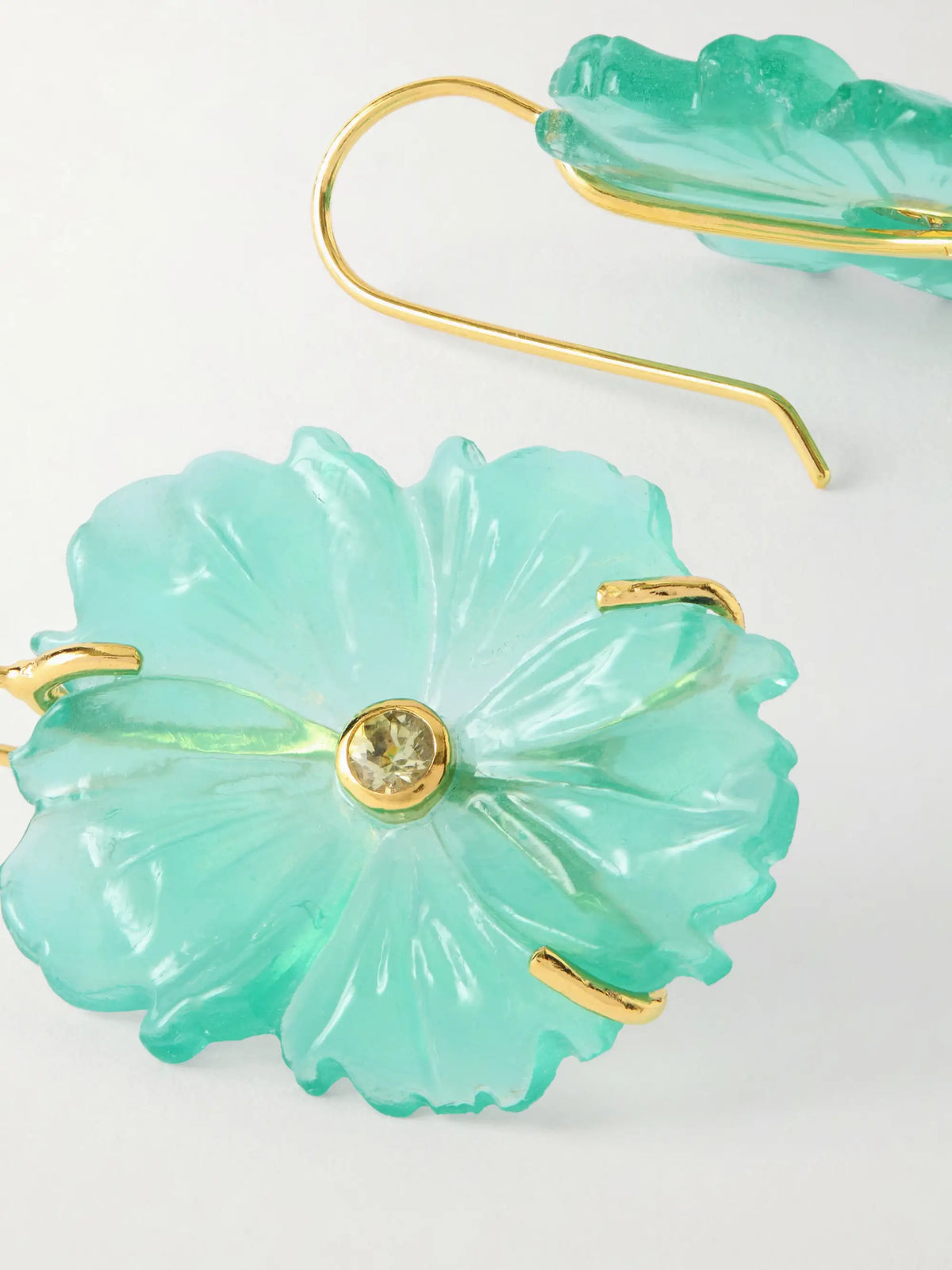 New Bloom Enamel Gold-plated, Glass And Lemon Quartz Earrings