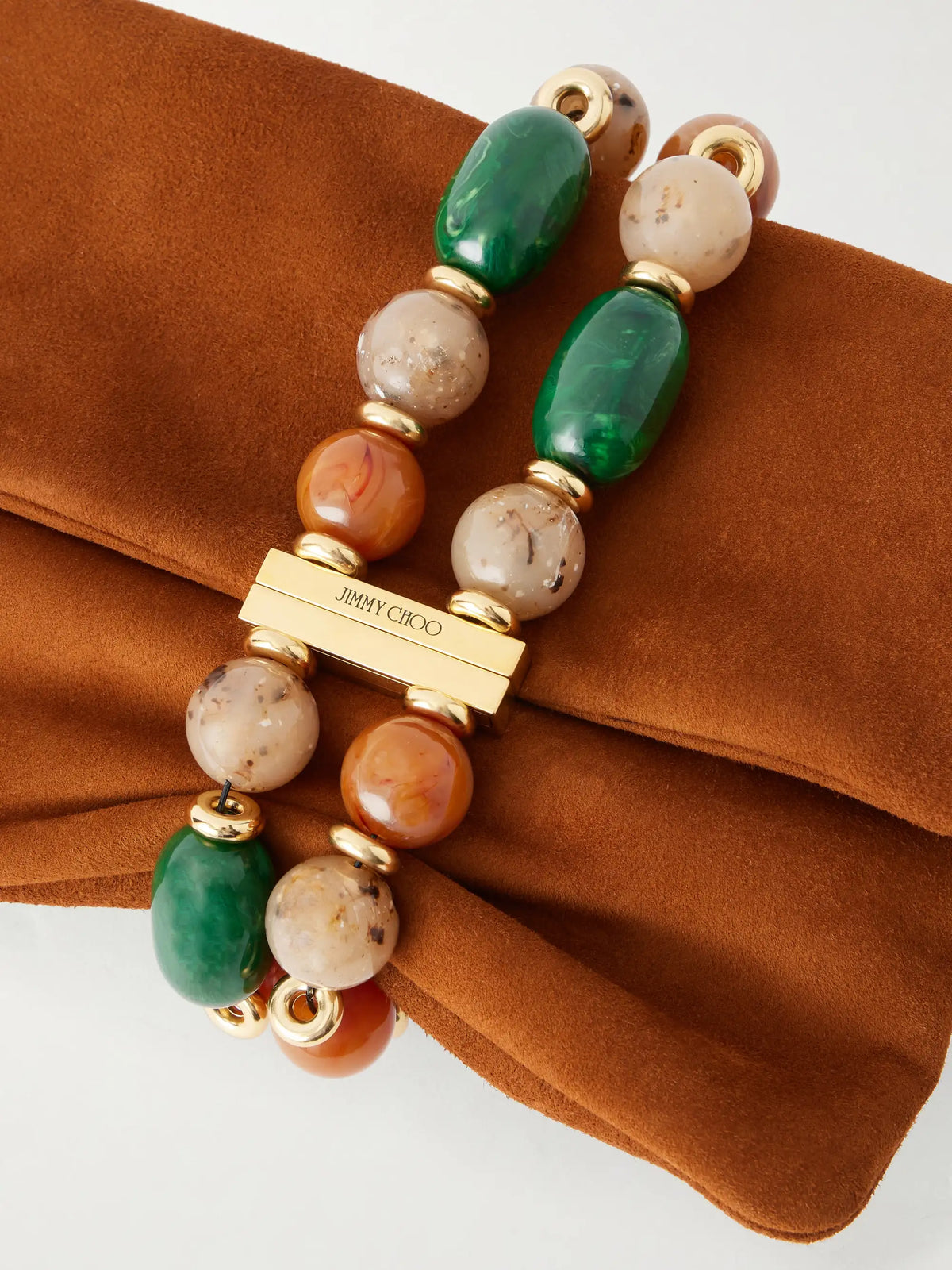 Zandra Beaded Leather Shoulder Clutch