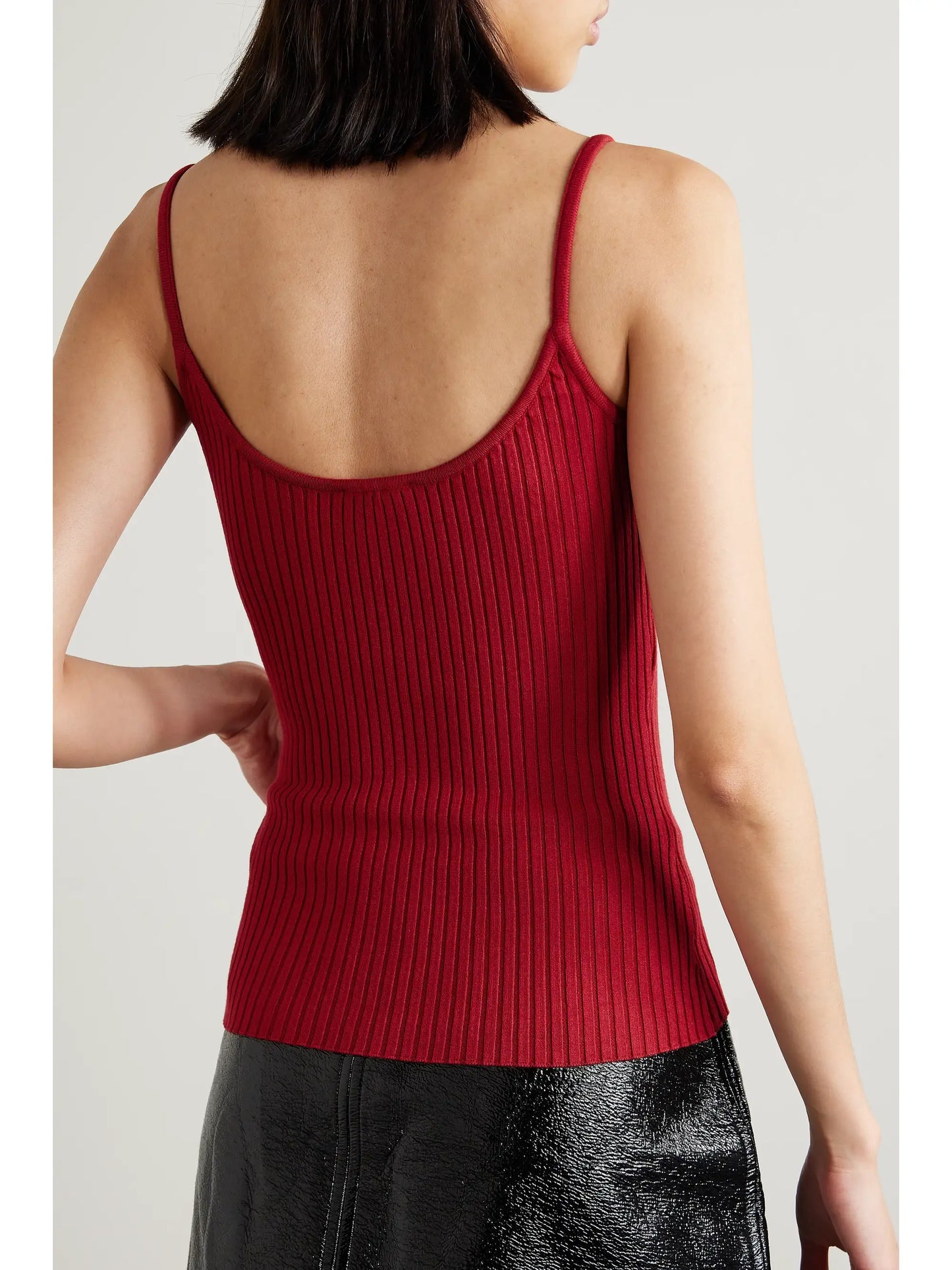 Reedition Appliquéd Ribbed-knit Tank