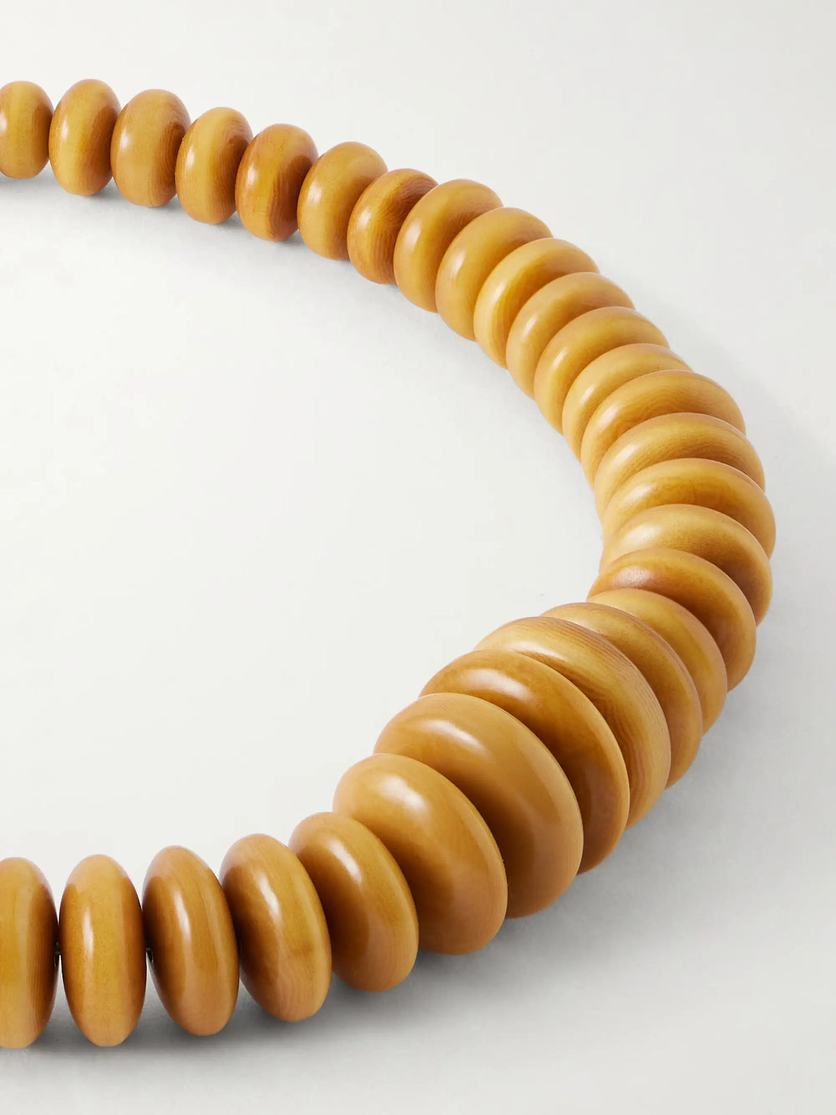 The Loop Beaded Tagua And Leather Necklace