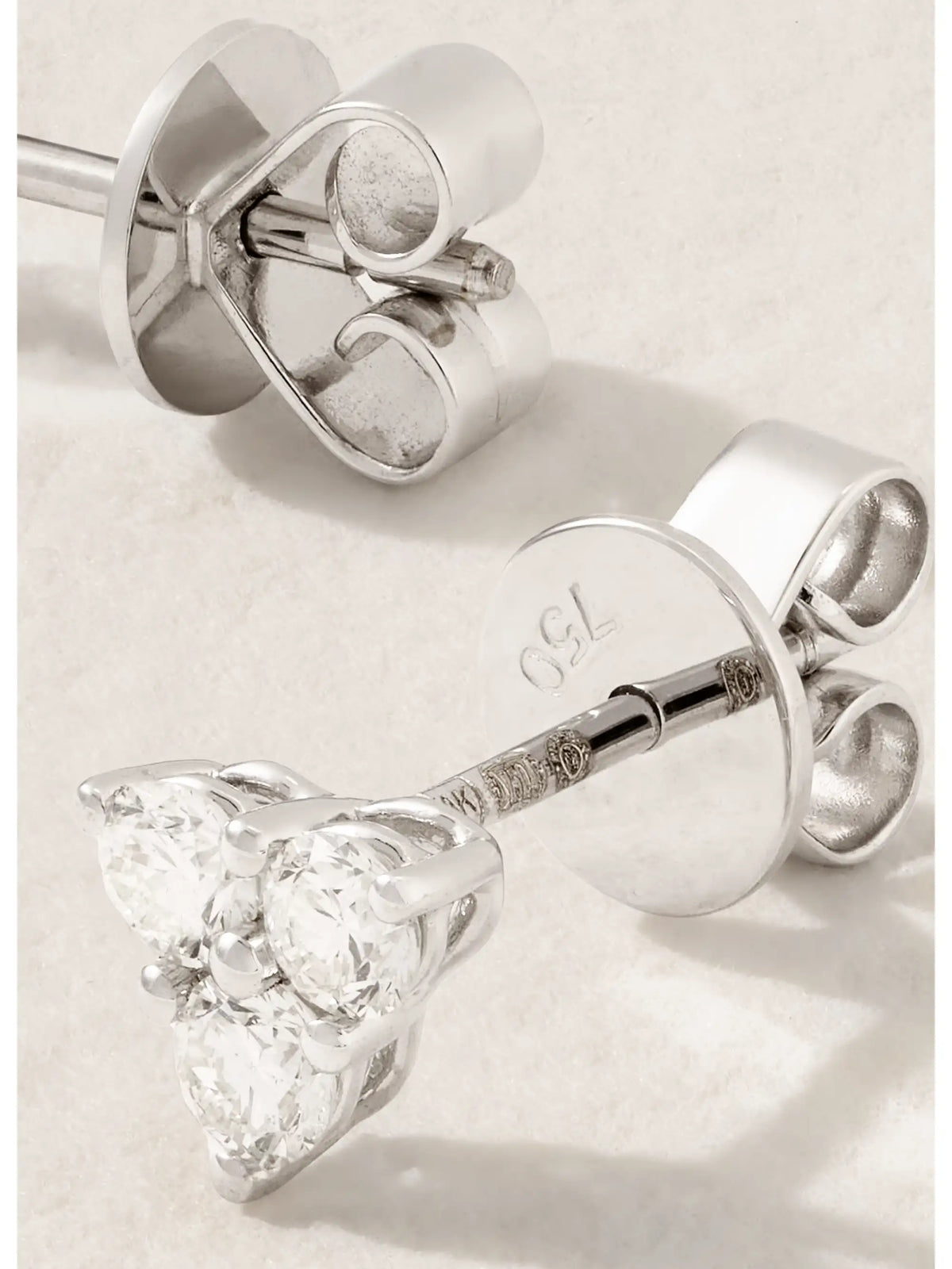 Trillion 18-karat White Gold Diamond Earrings