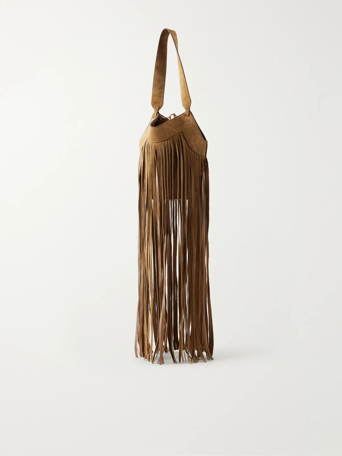 Lotus Fringed Leather Tote