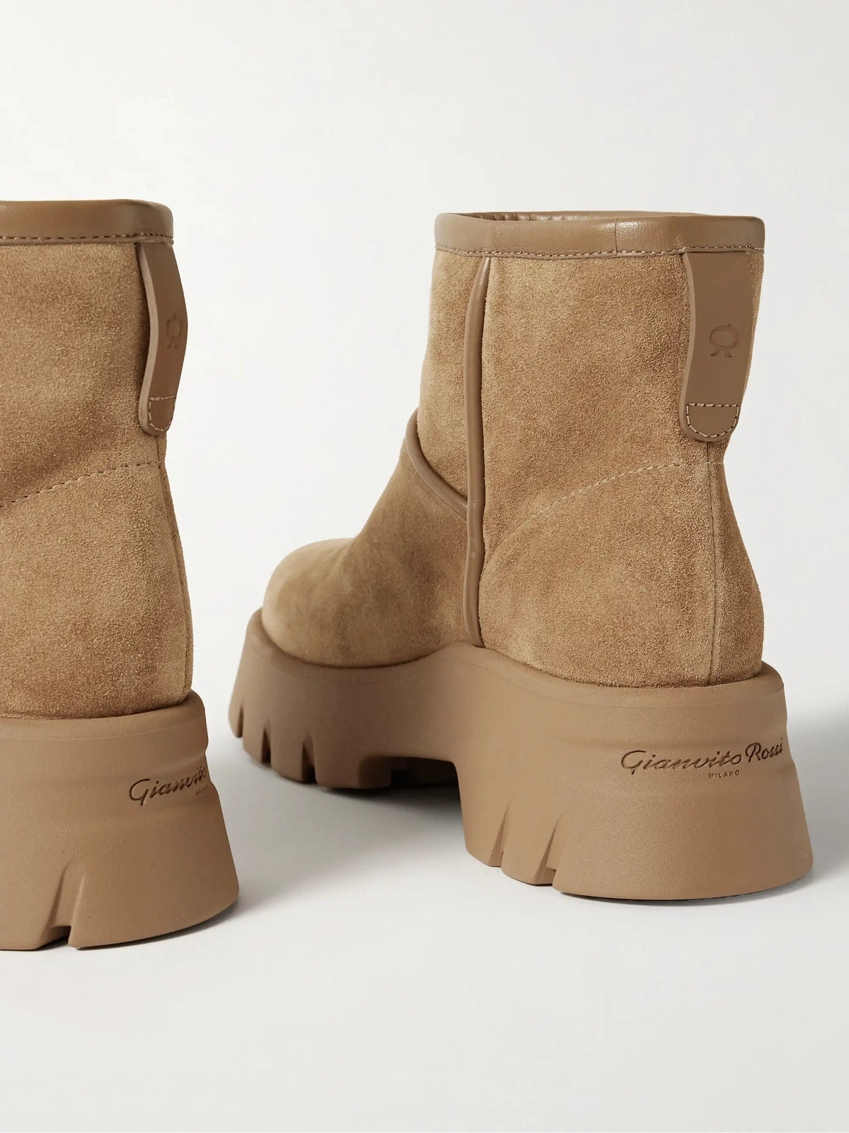 Stormy 50 Shearling-lined Leather-trimmed Suede Ankle Boots